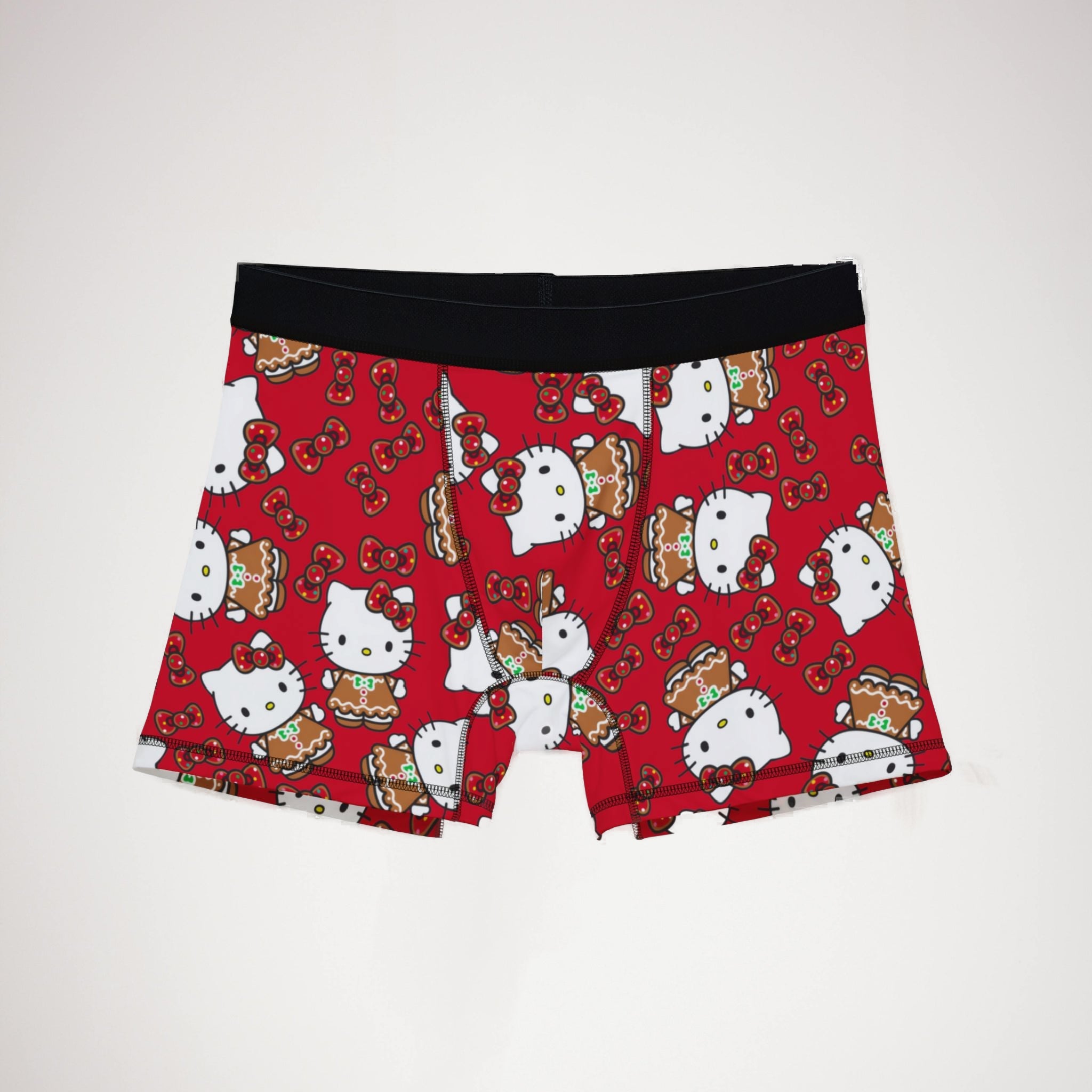 Men's boxers kitty cookies noel Christmas red