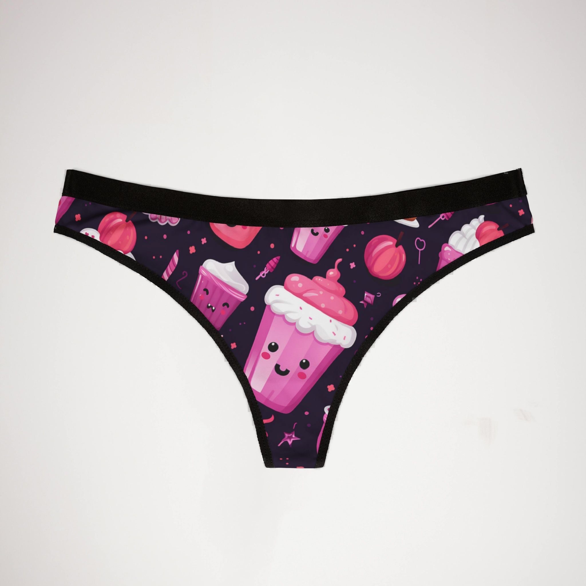 Women's thongs pink halloween