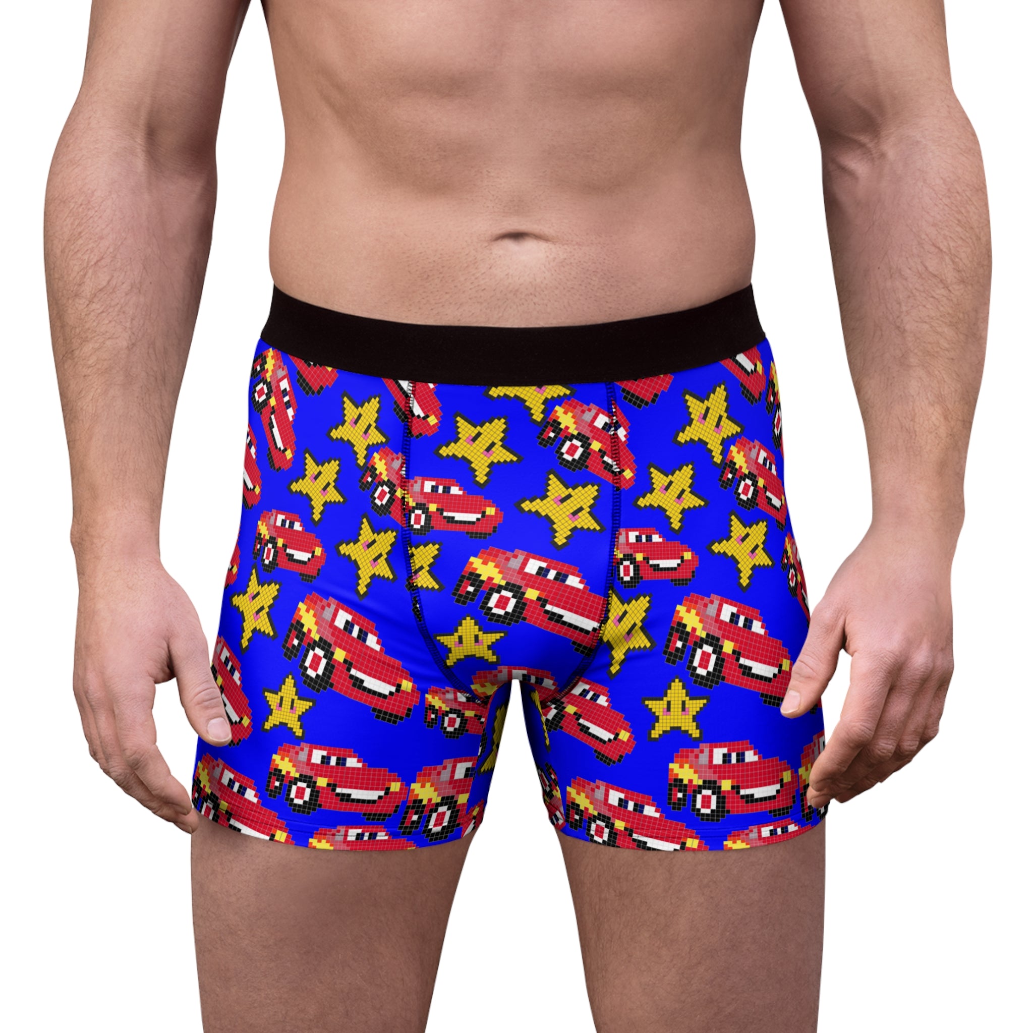 Men's boxer briefs mcqueen stars blue