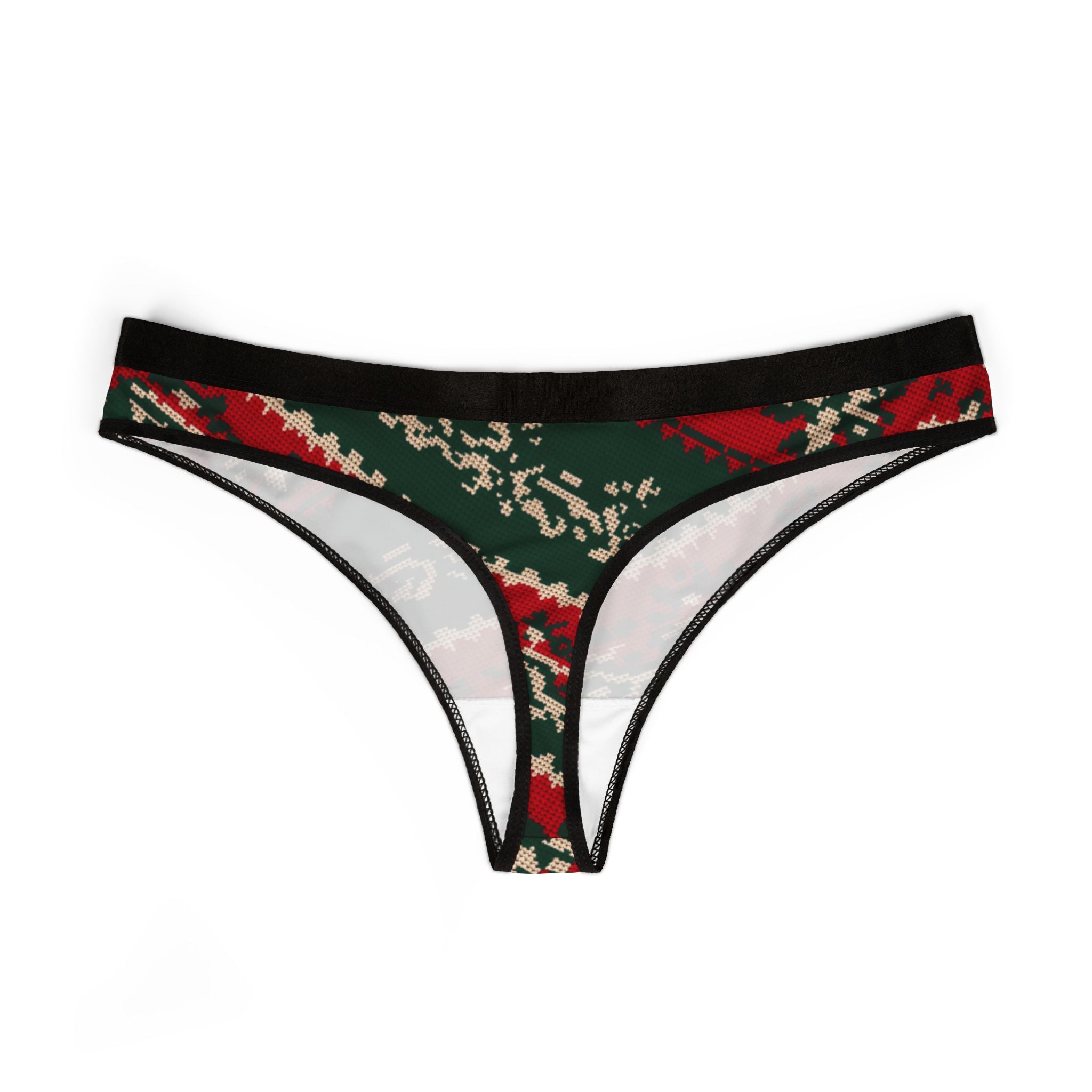 Women's thongs ugly christmas sweater
