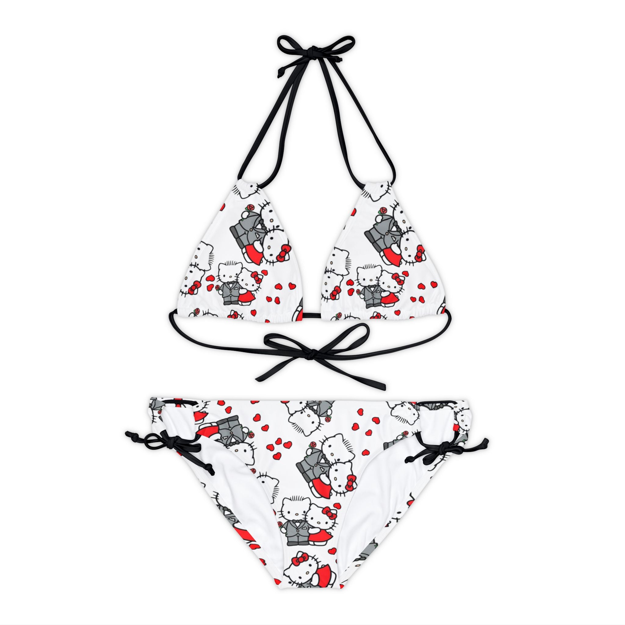 Strappy bikini set kitty wedding anniversary white