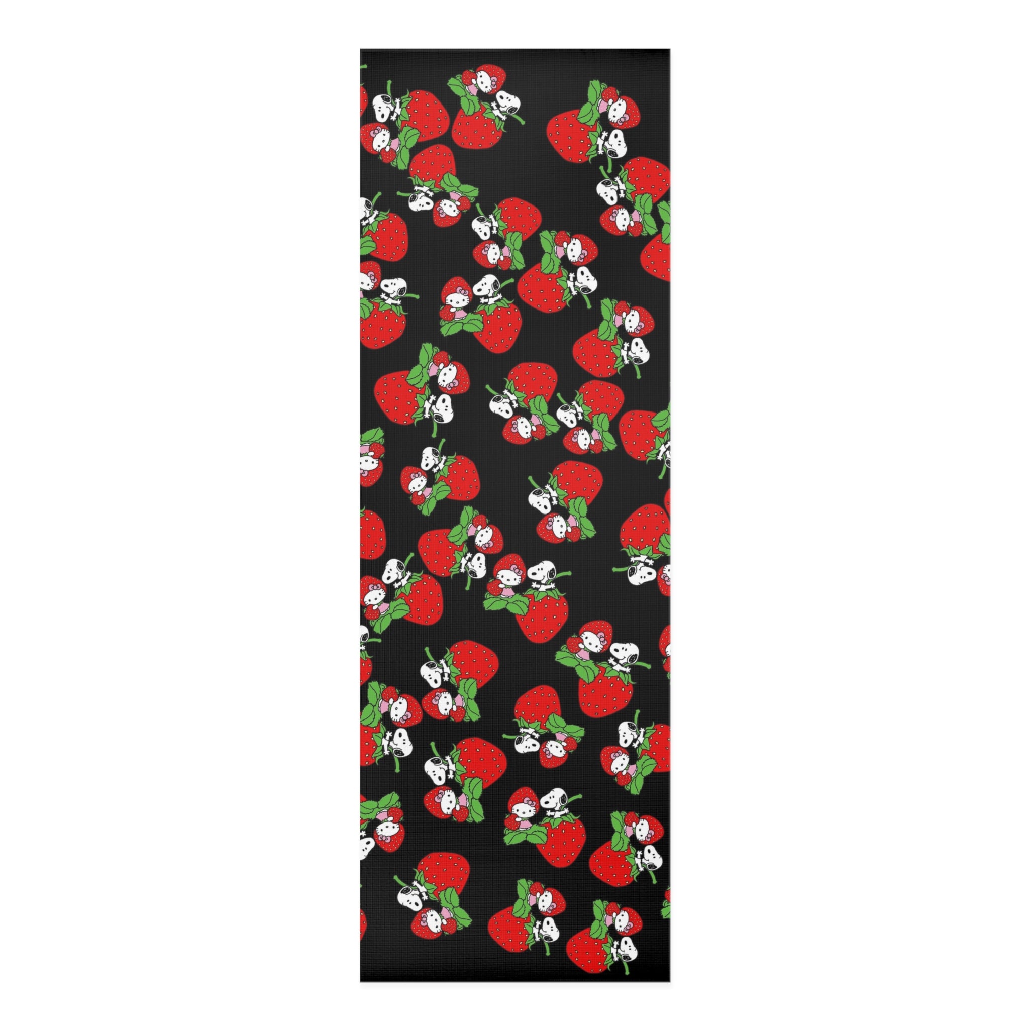 Foam yoga mat kitty snoopy strawberry valentine black