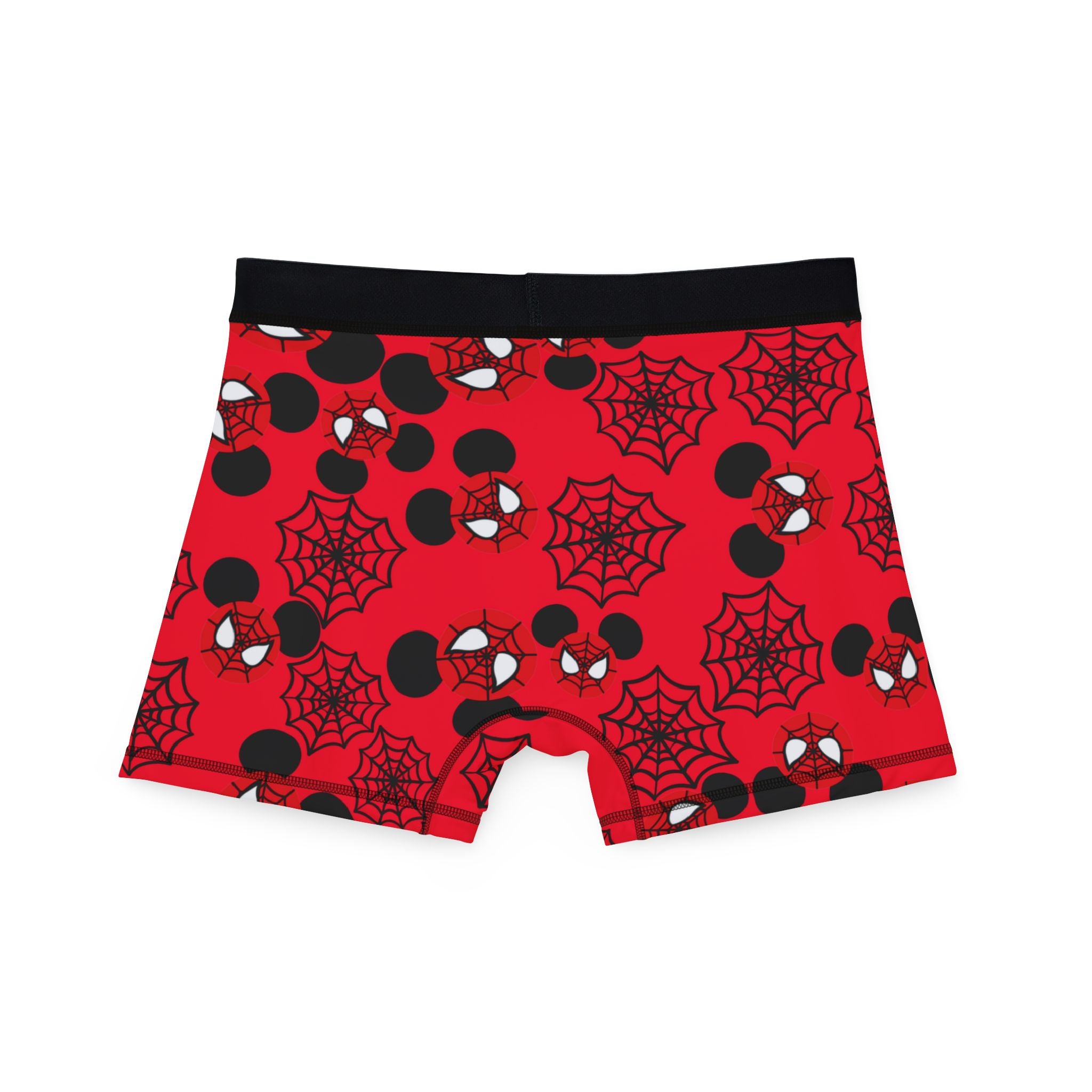 Men's boxers spider mickey web red