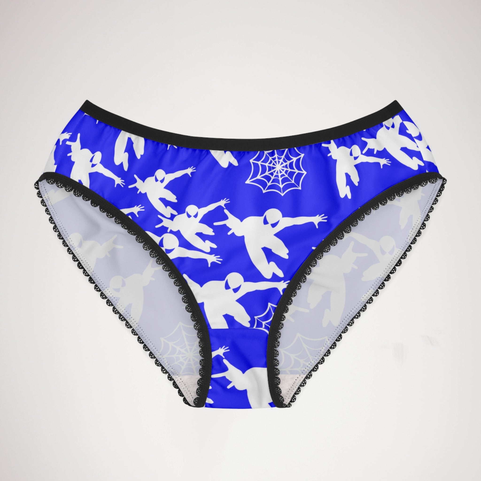 Women's briefs spiderman web plain blue