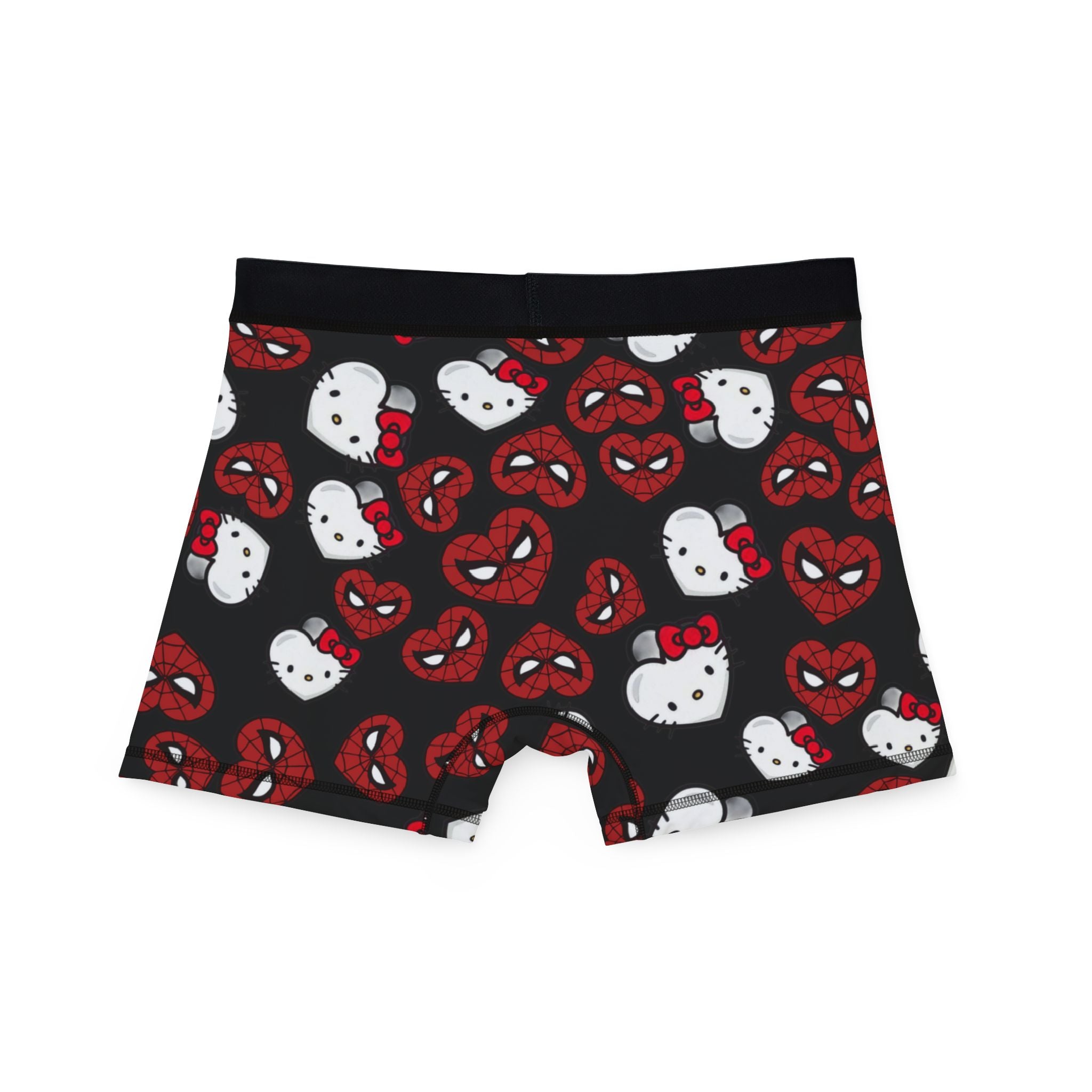 Men's boxers spider kitty double hearts black