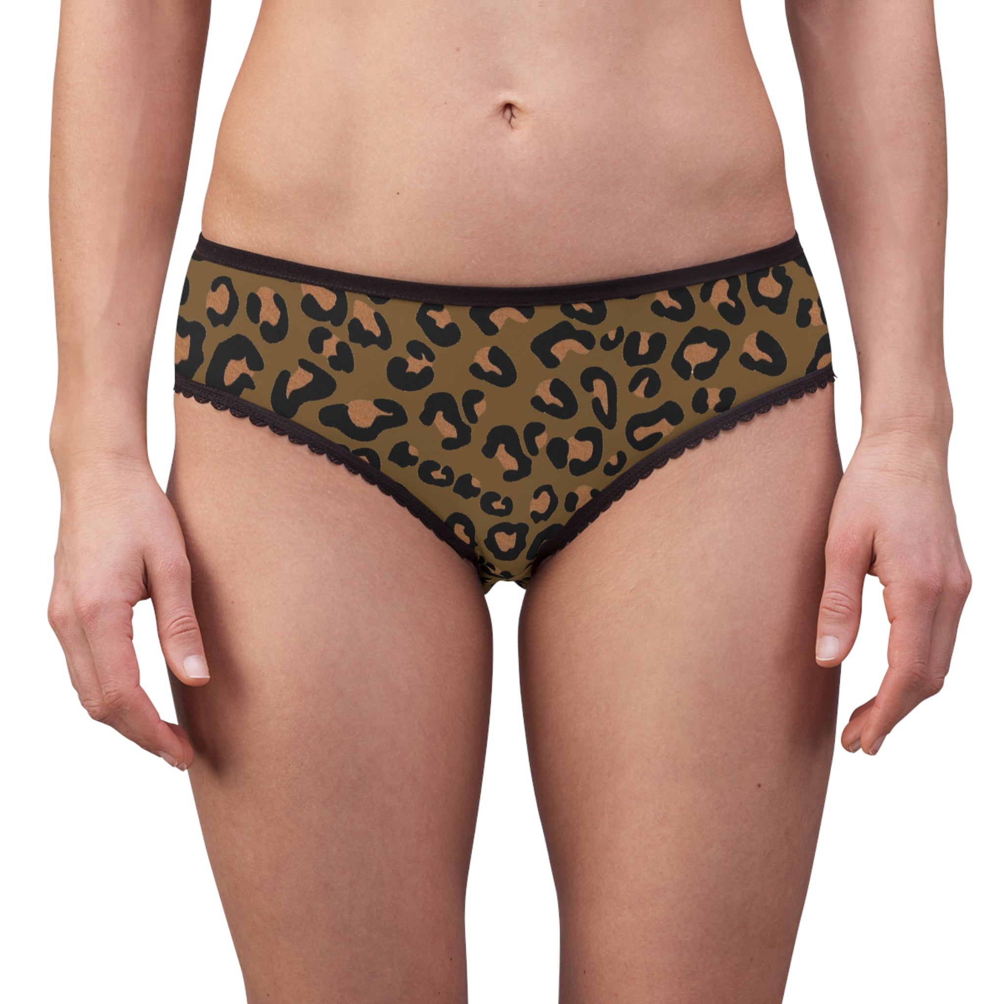 Women's briefs leopard paws brown