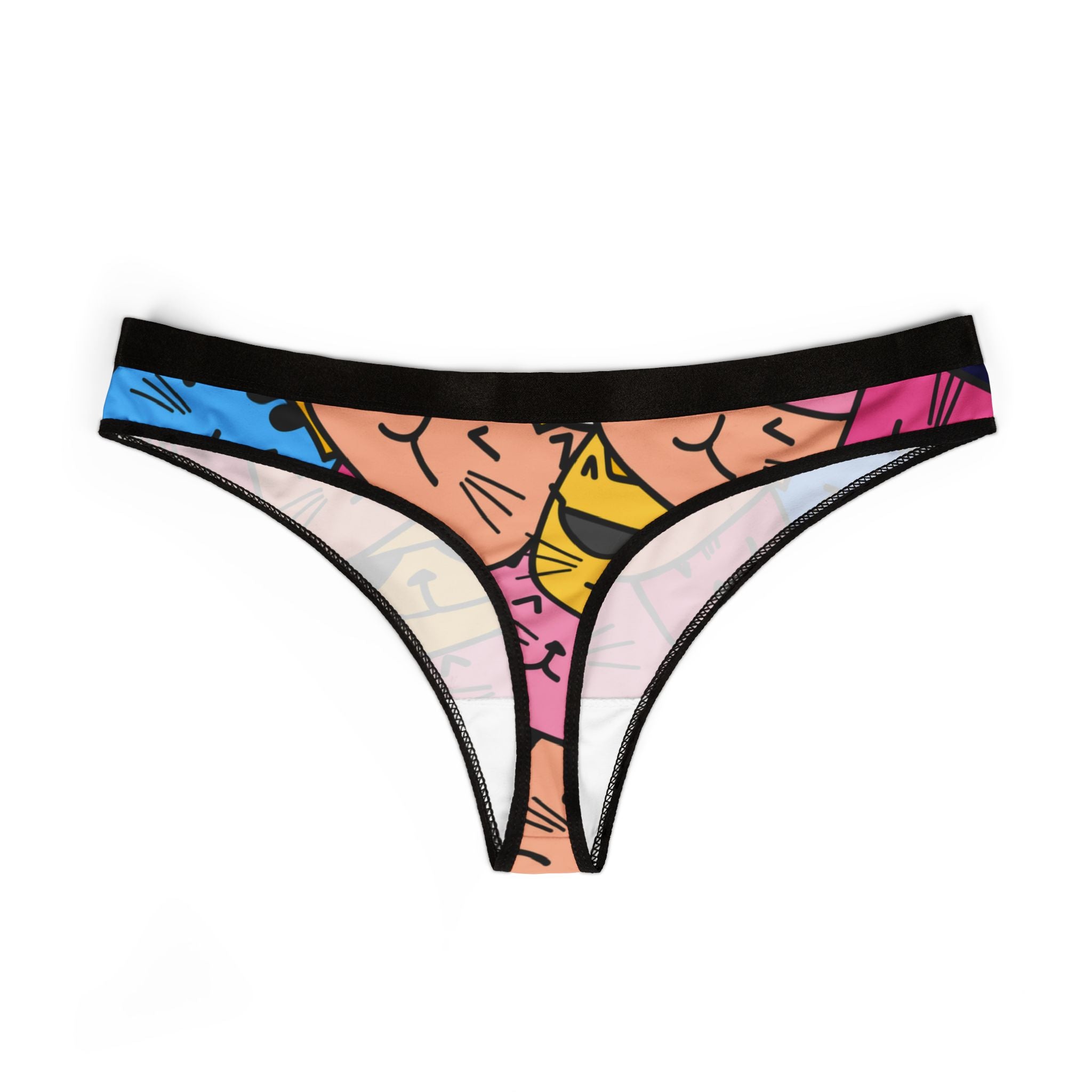 Women's thongs cute cat