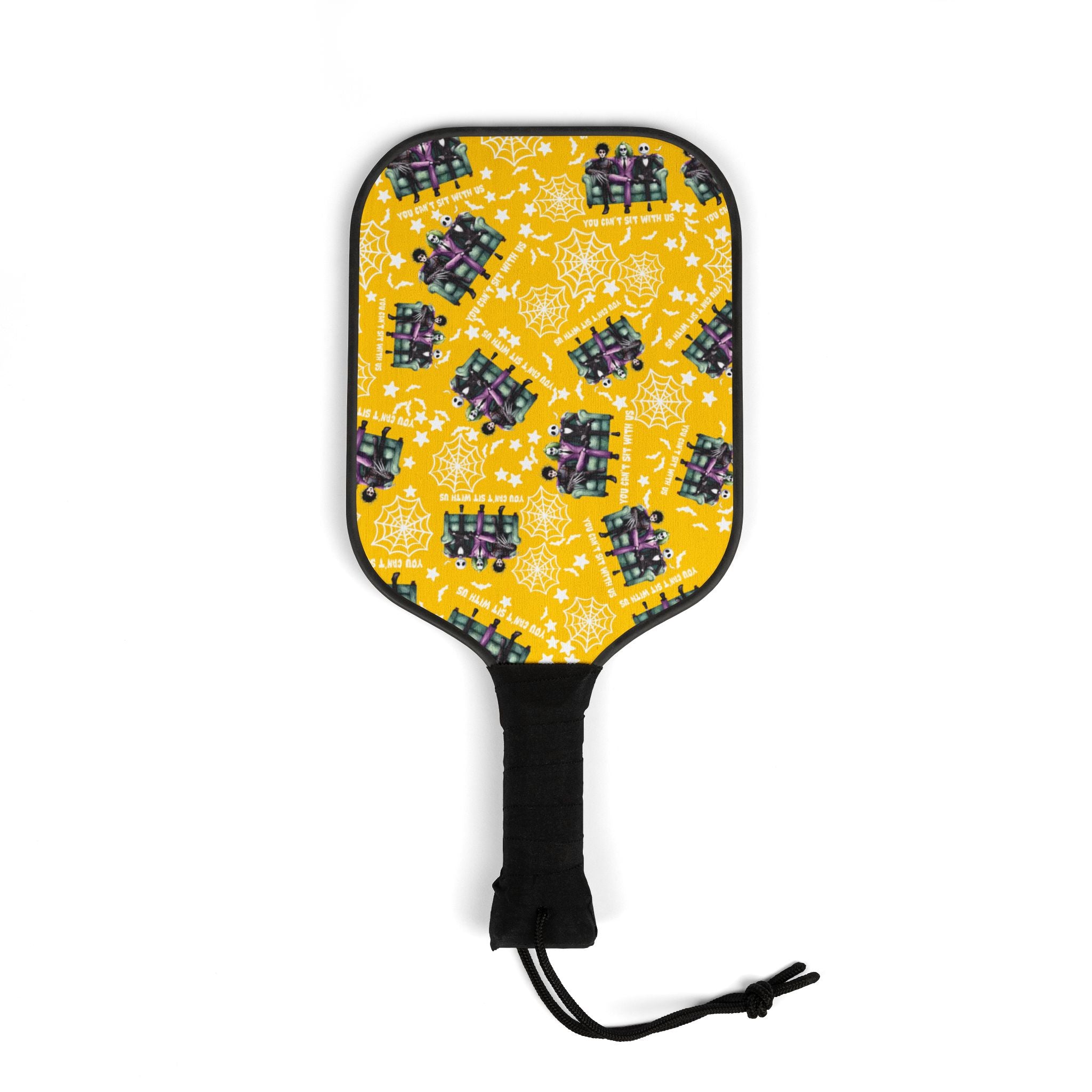 Pickleball kit (2 paddles + 2 balls + transparent bag) you can t shit with us halloween yellow