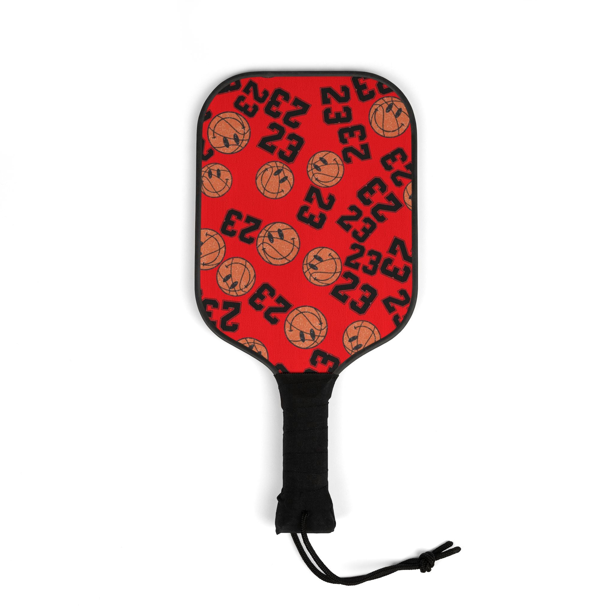 Pickleball kit (2 paddles + 2 balls + transparent bag) number   basketball red