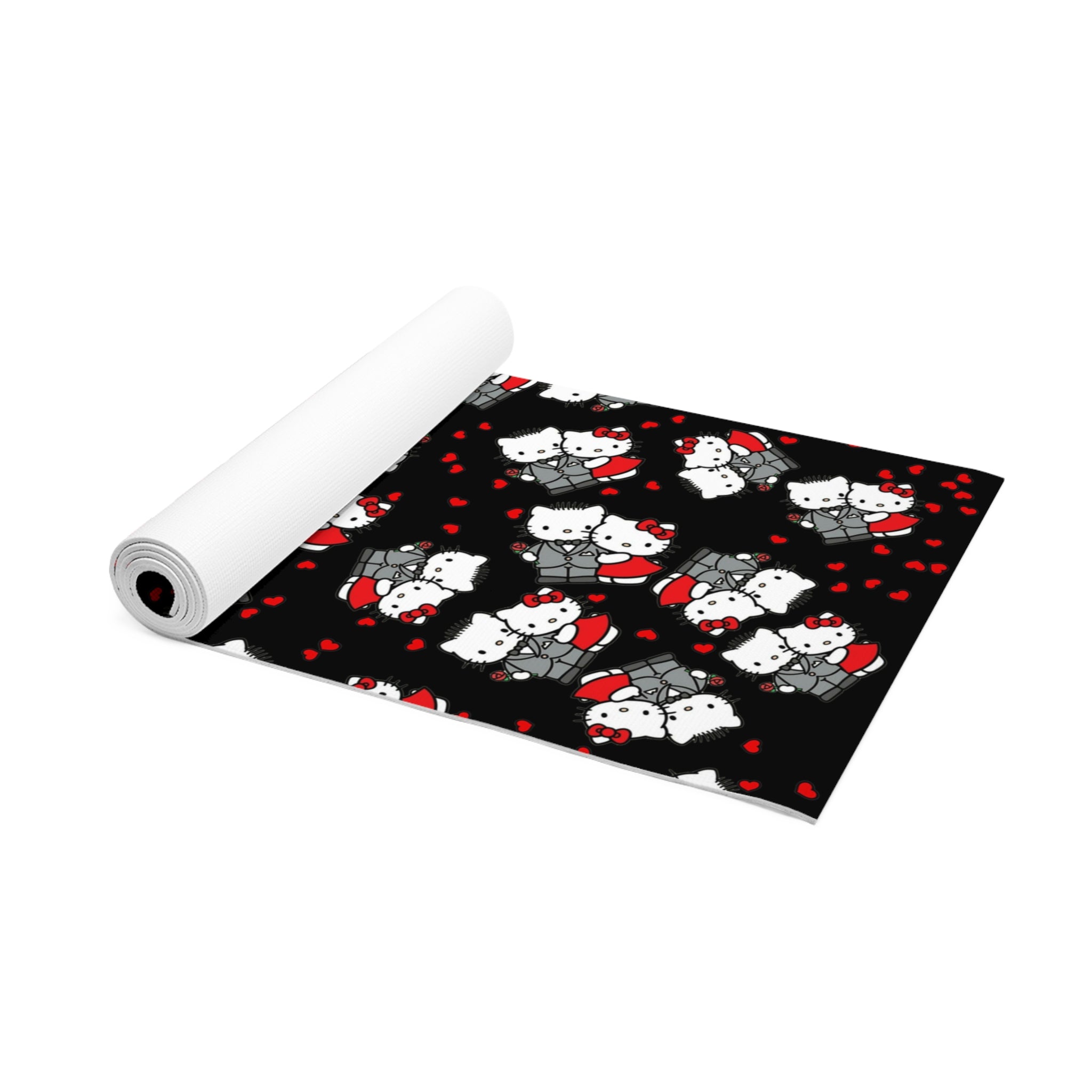 Foam yoga mat kitty wedding anniversary black