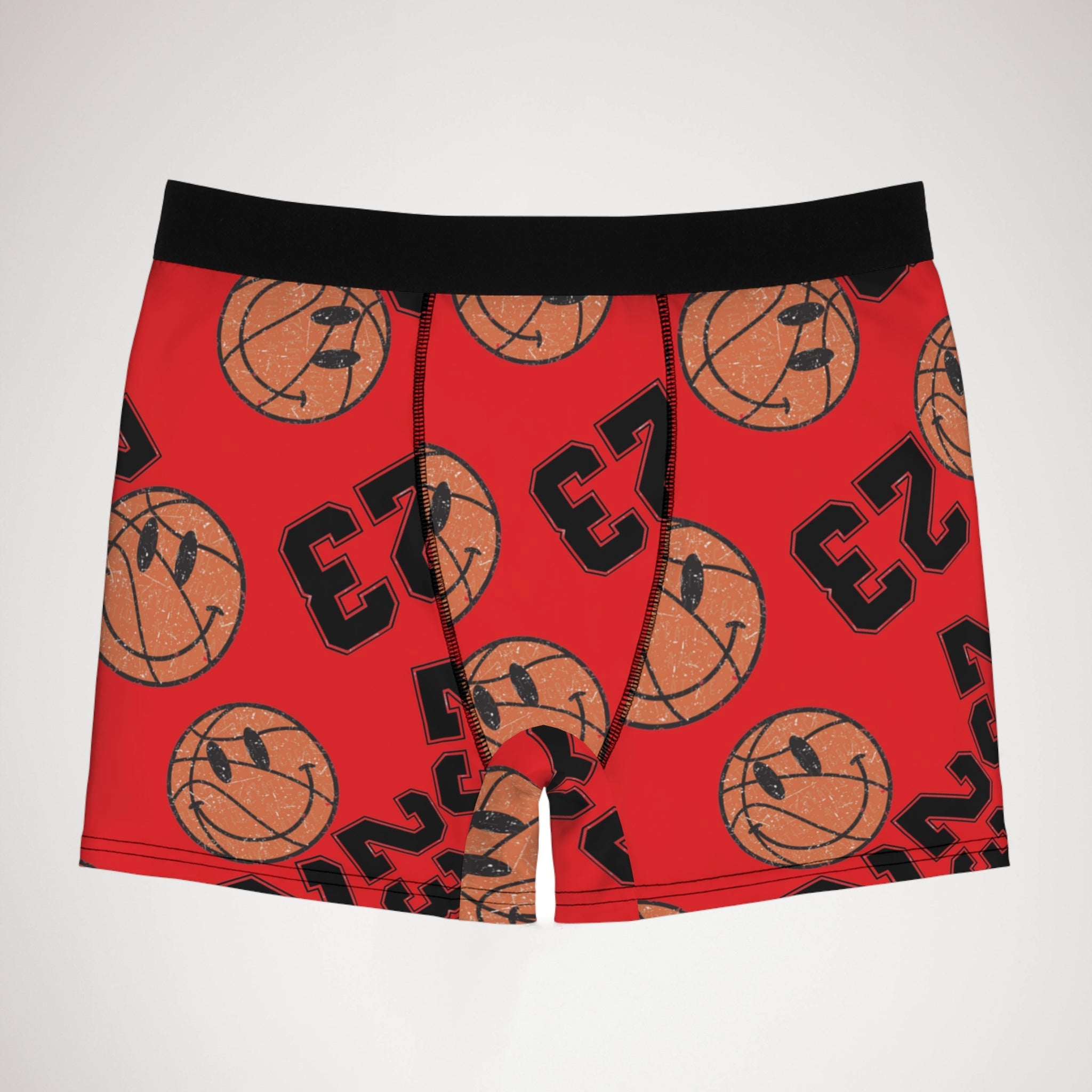 Men's boxer briefs number   basketball red