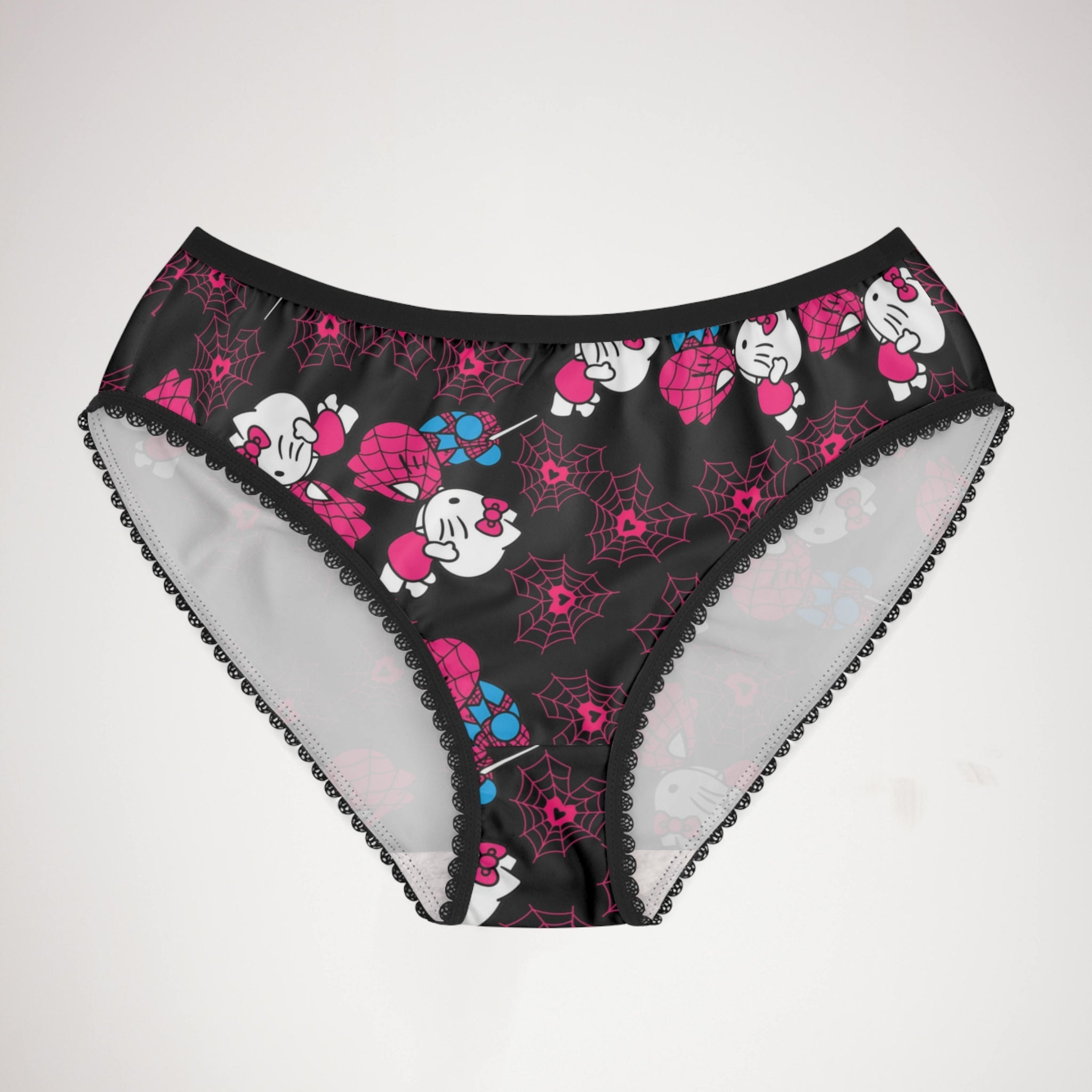 Women's briefs spider kitty black