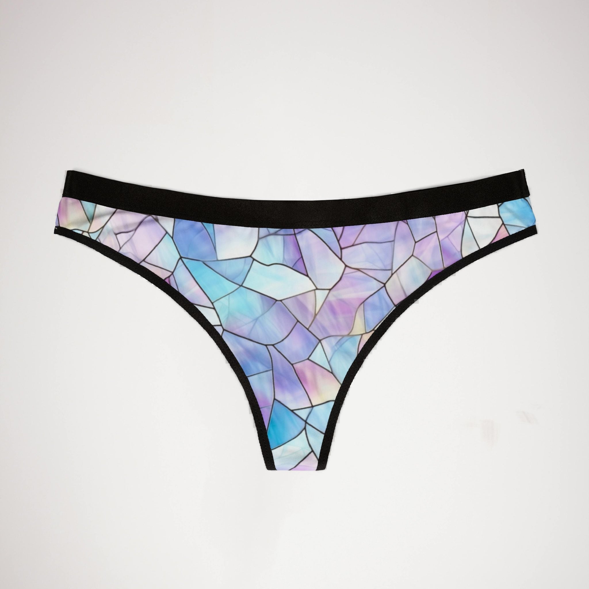 Women's thongs pastel stained glass