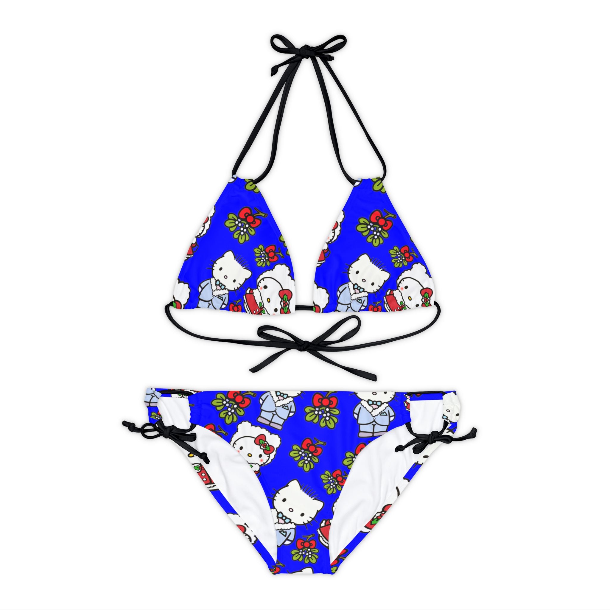 Strappy bikini set kitty wedding valentine blue