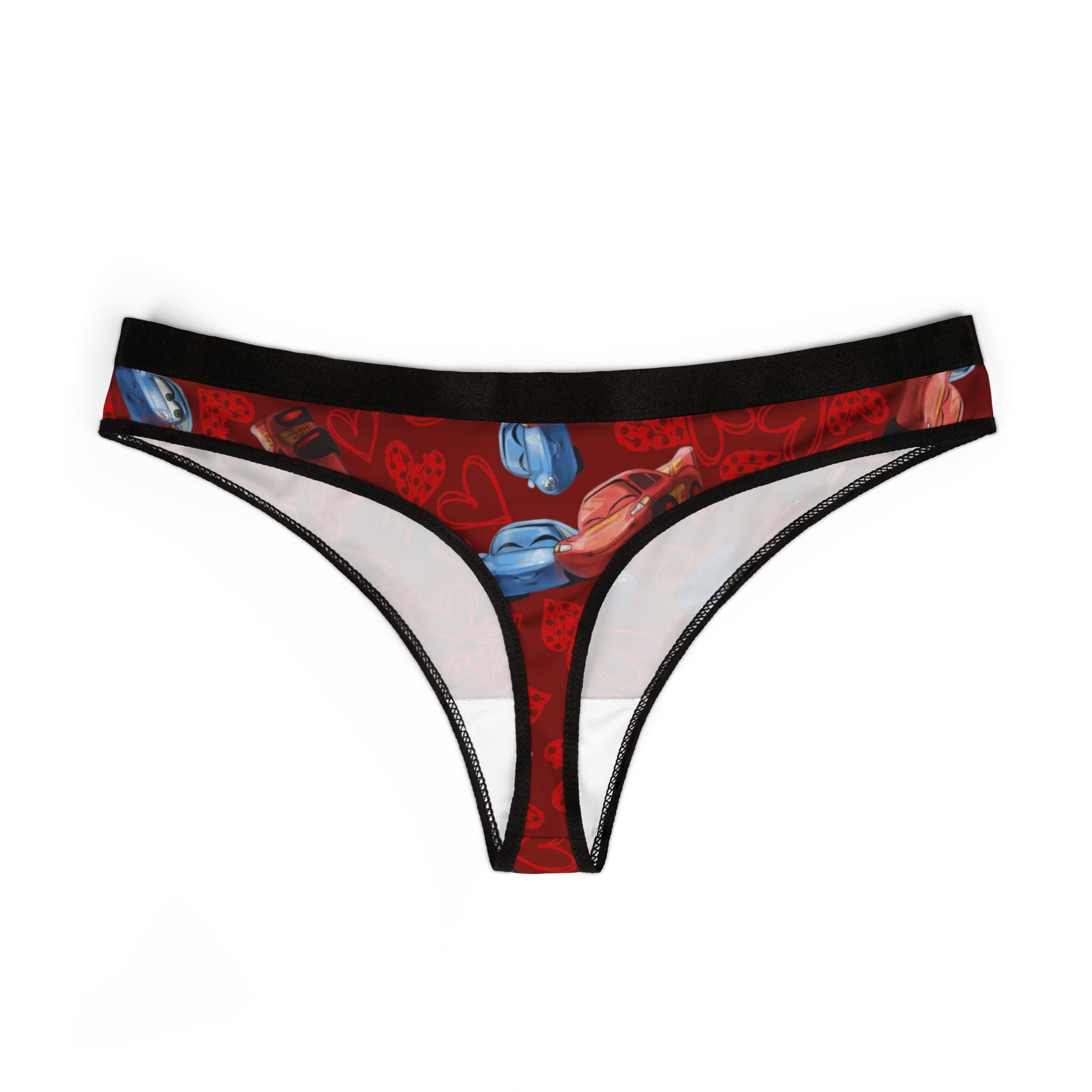 Women's thongs mcqueen couples hearts red