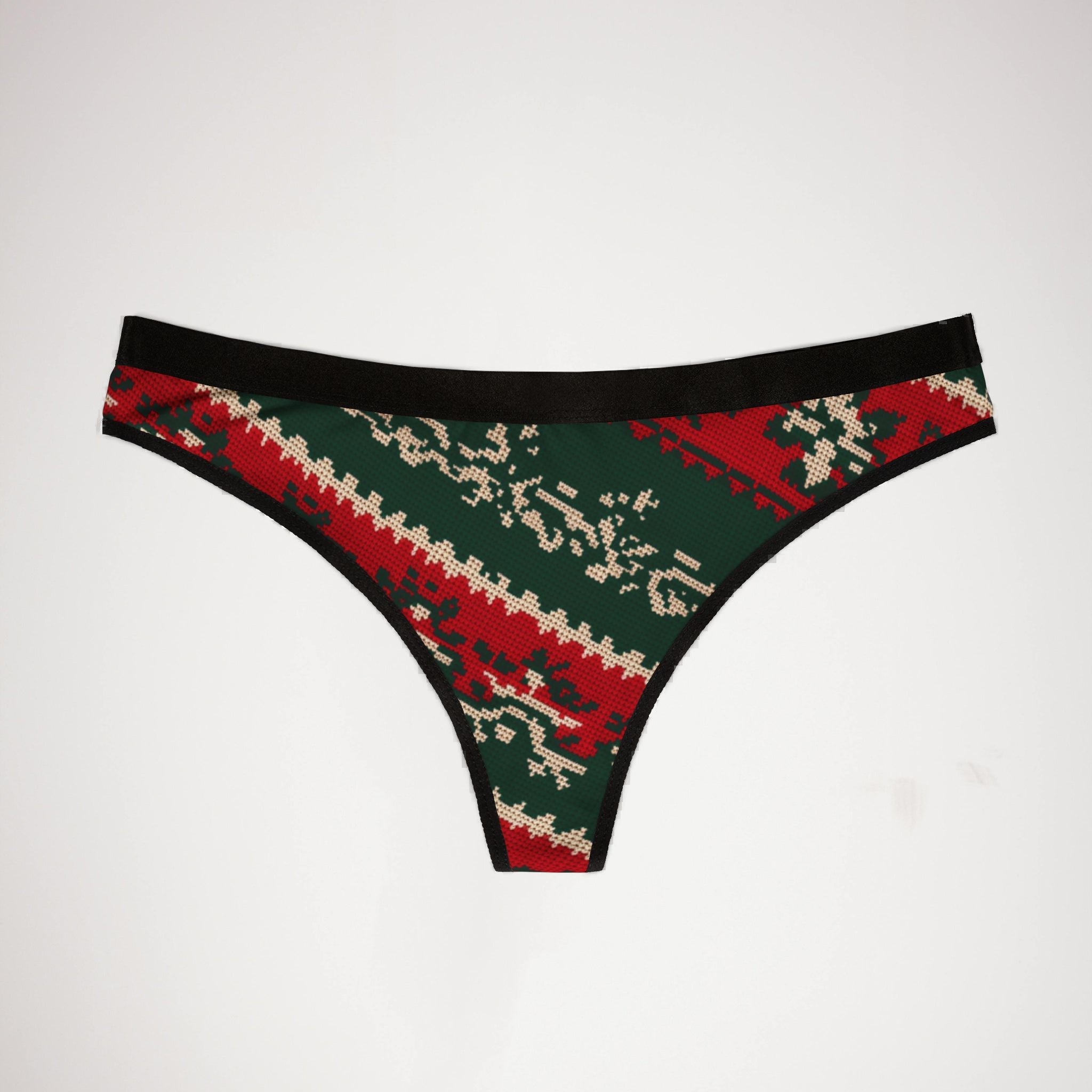 Women's thongs ugly christmas sweater