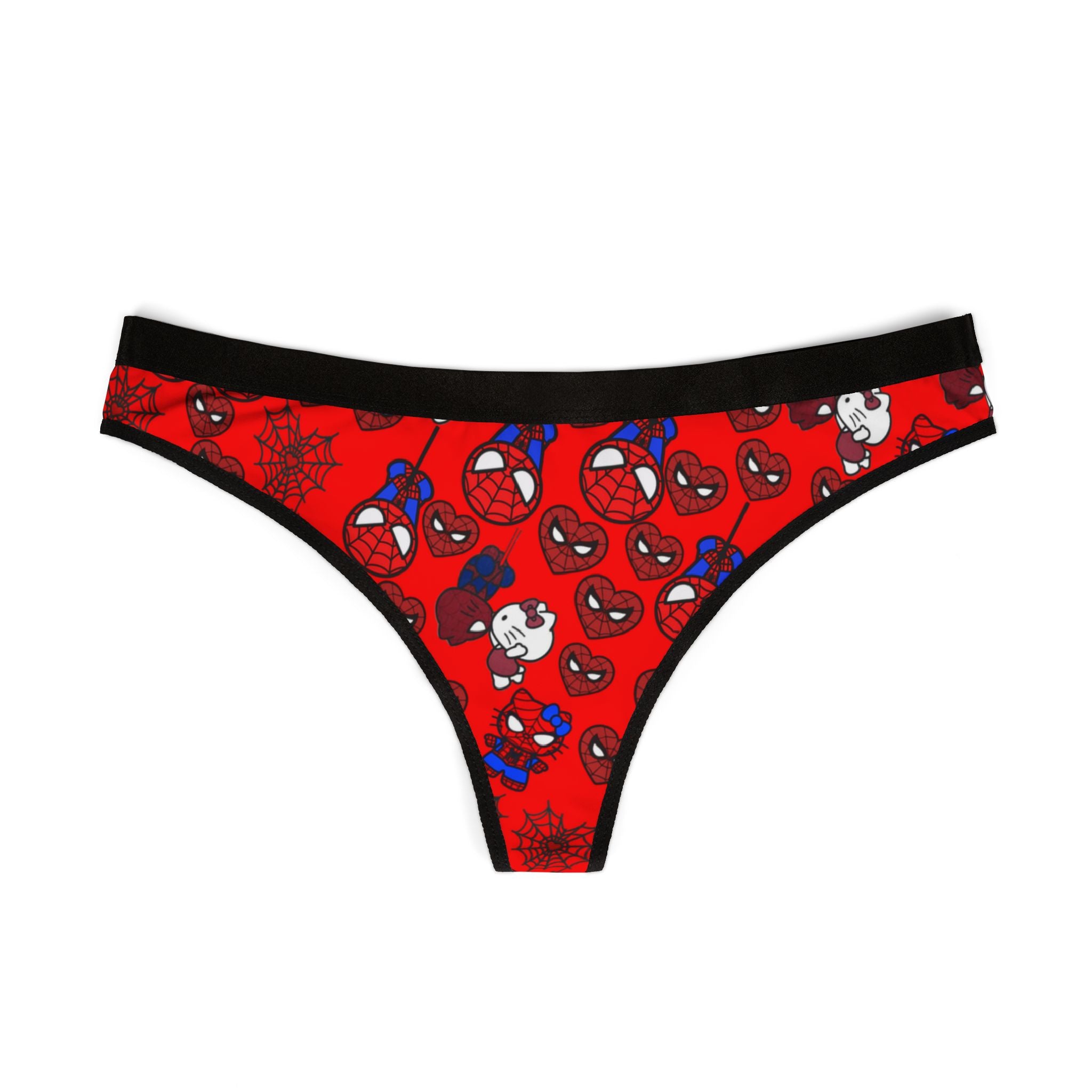 Women's thongs spider kitty