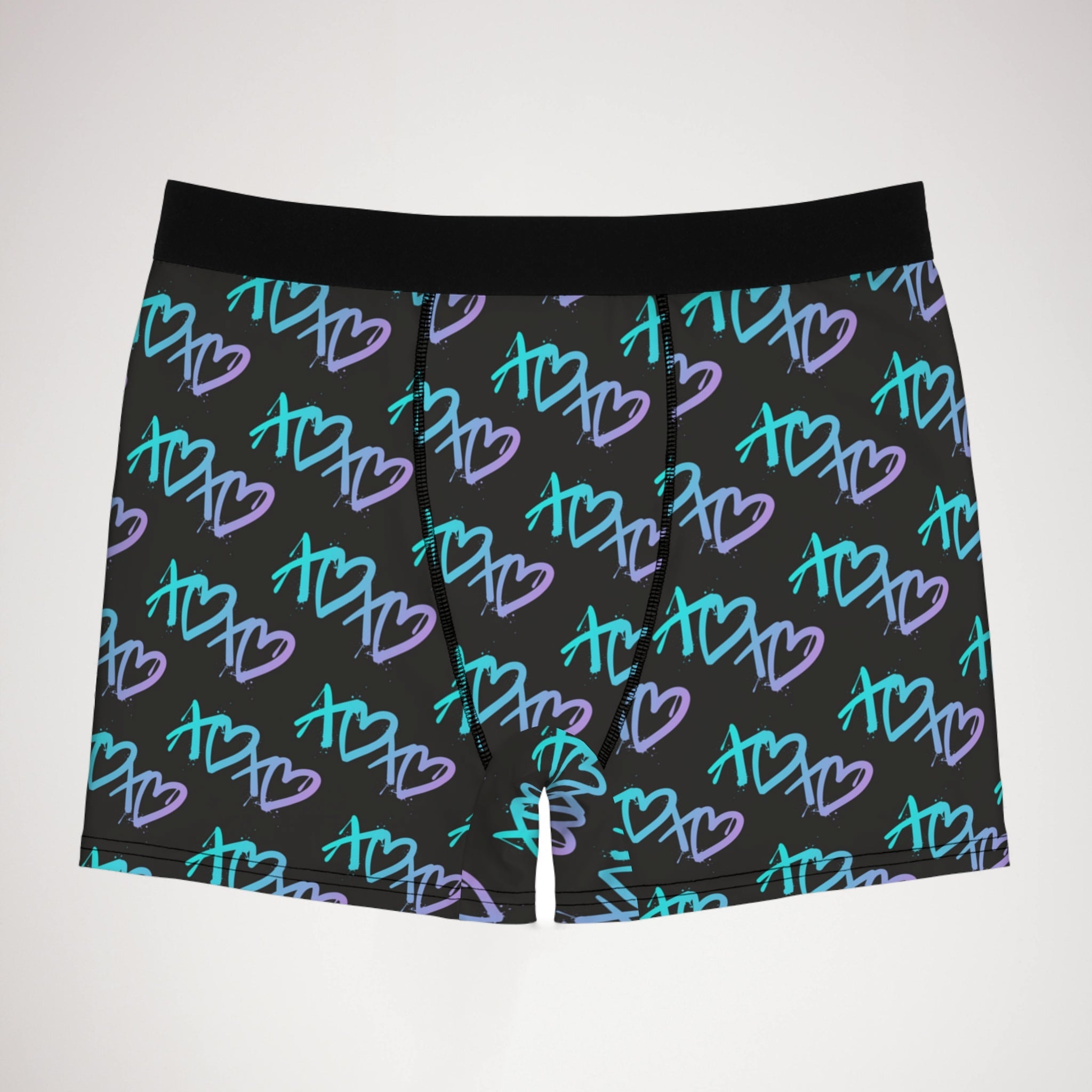 Men's boxer briefs graffiti x o heart black