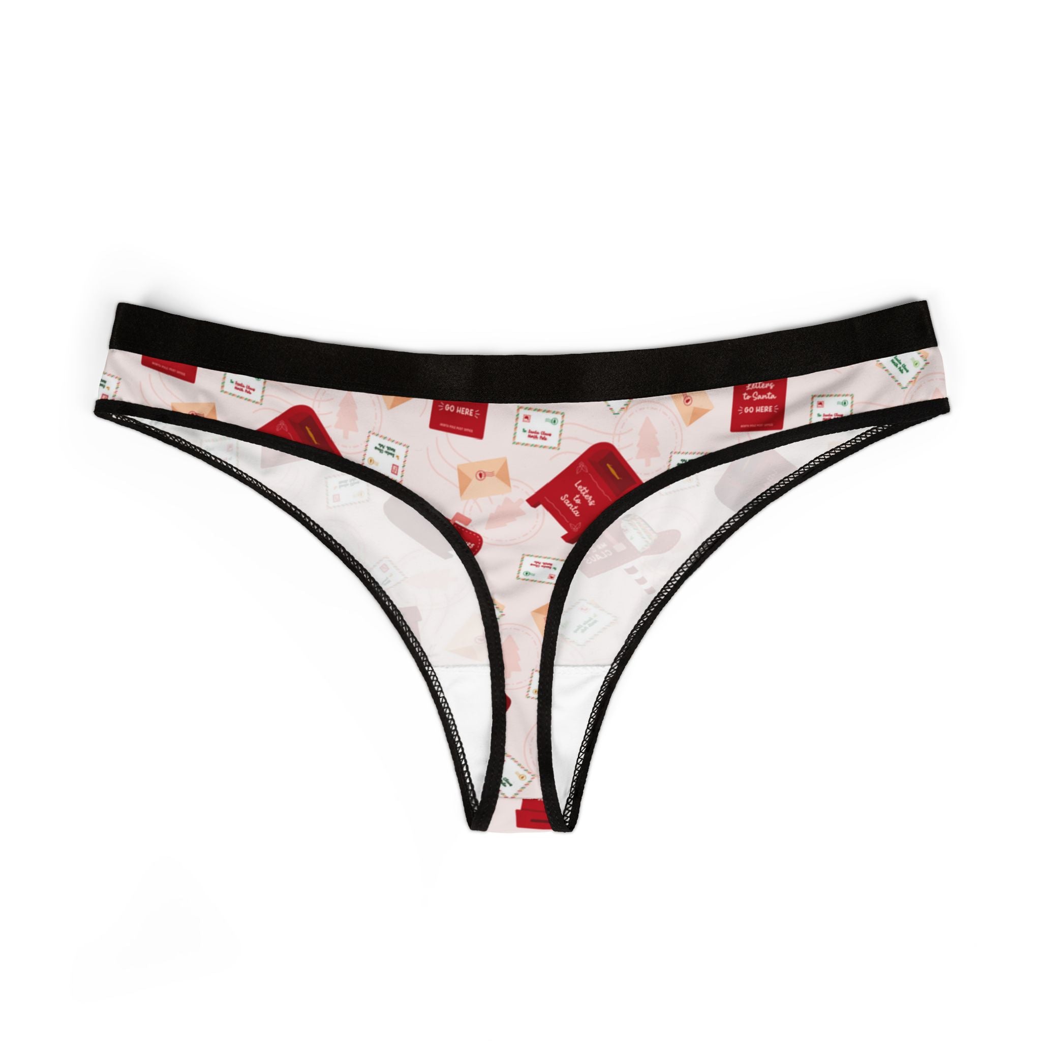 Women's thongs letters to santa christmas