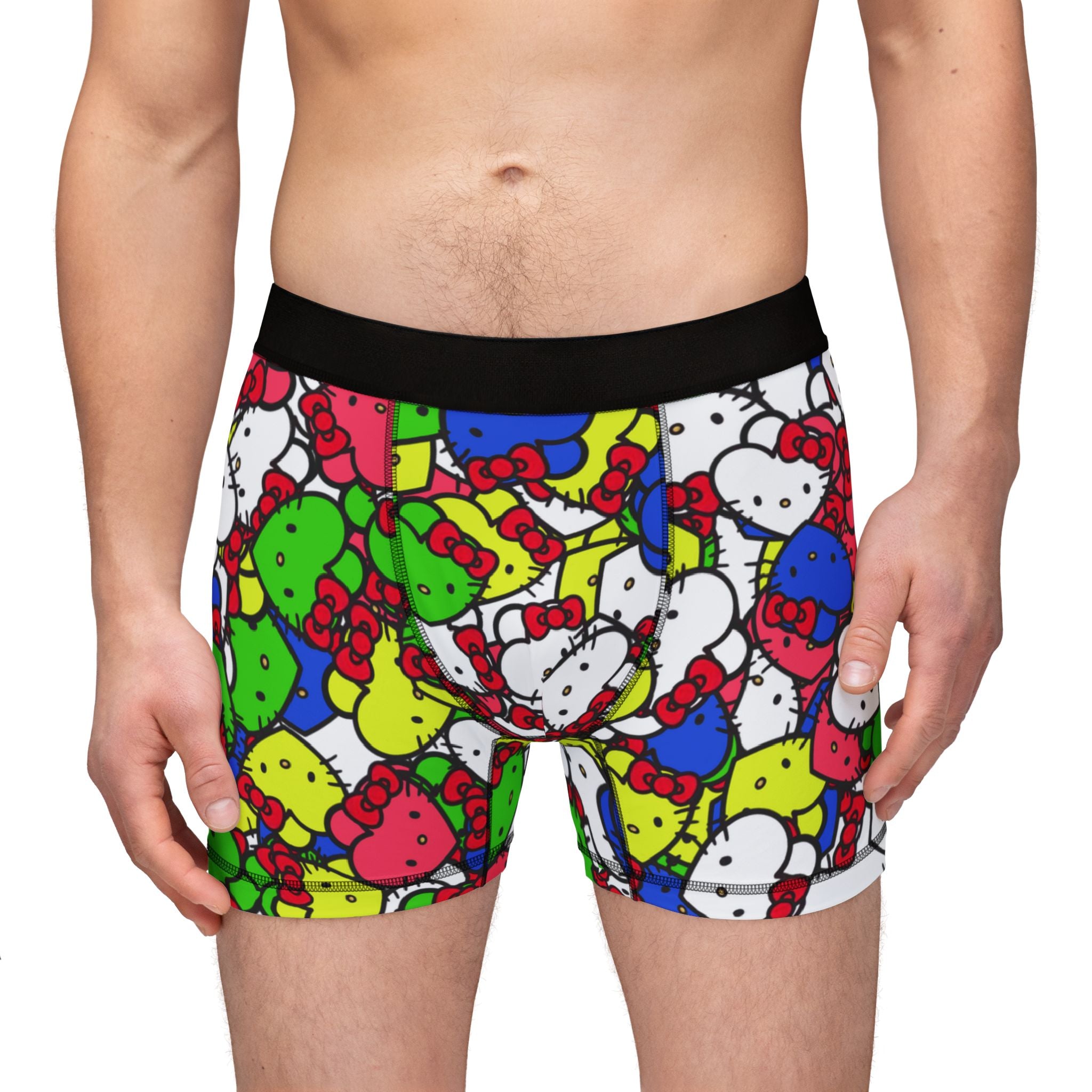 Men's boxers kitty hearts multi colors nature