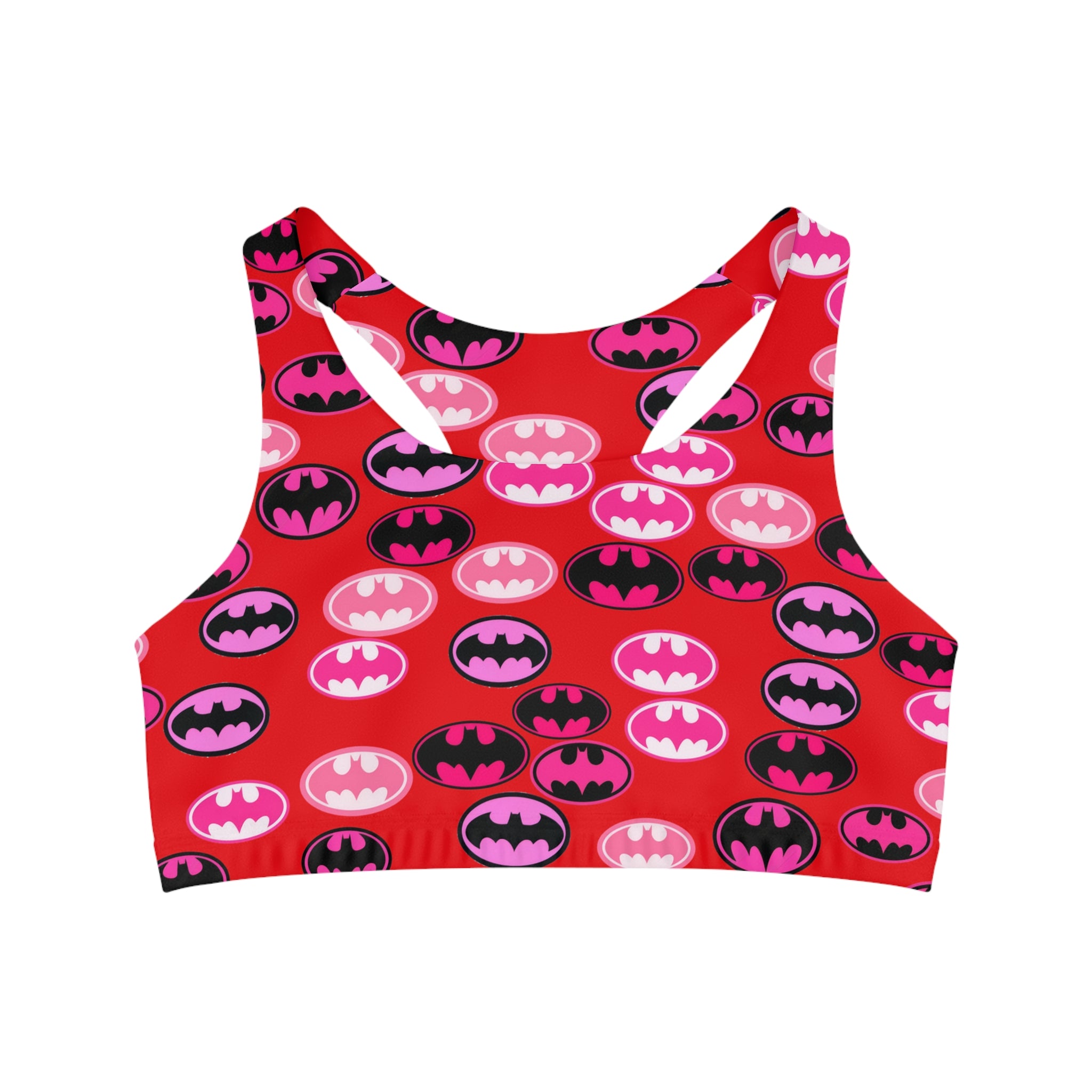 Sports bra batman rose valentine love red