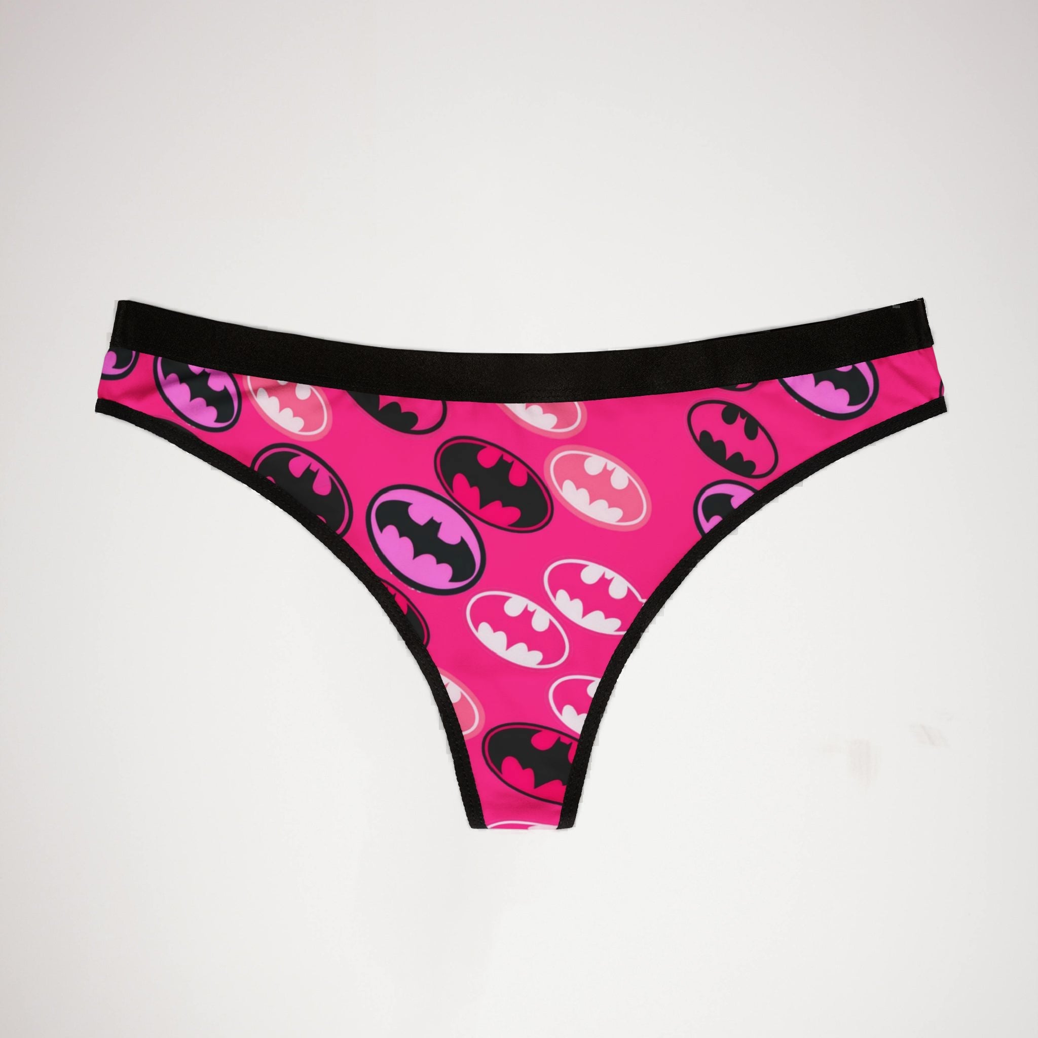 Women's thongs batman rose valentine love pink