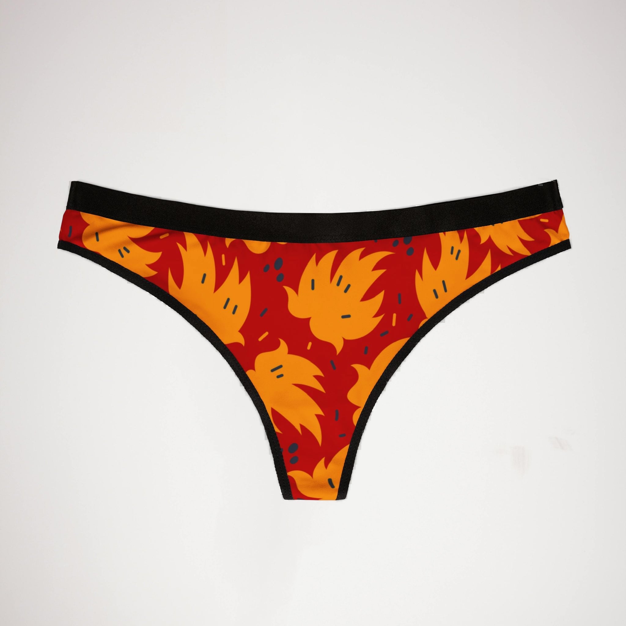Women's thongs autumn leaves iii