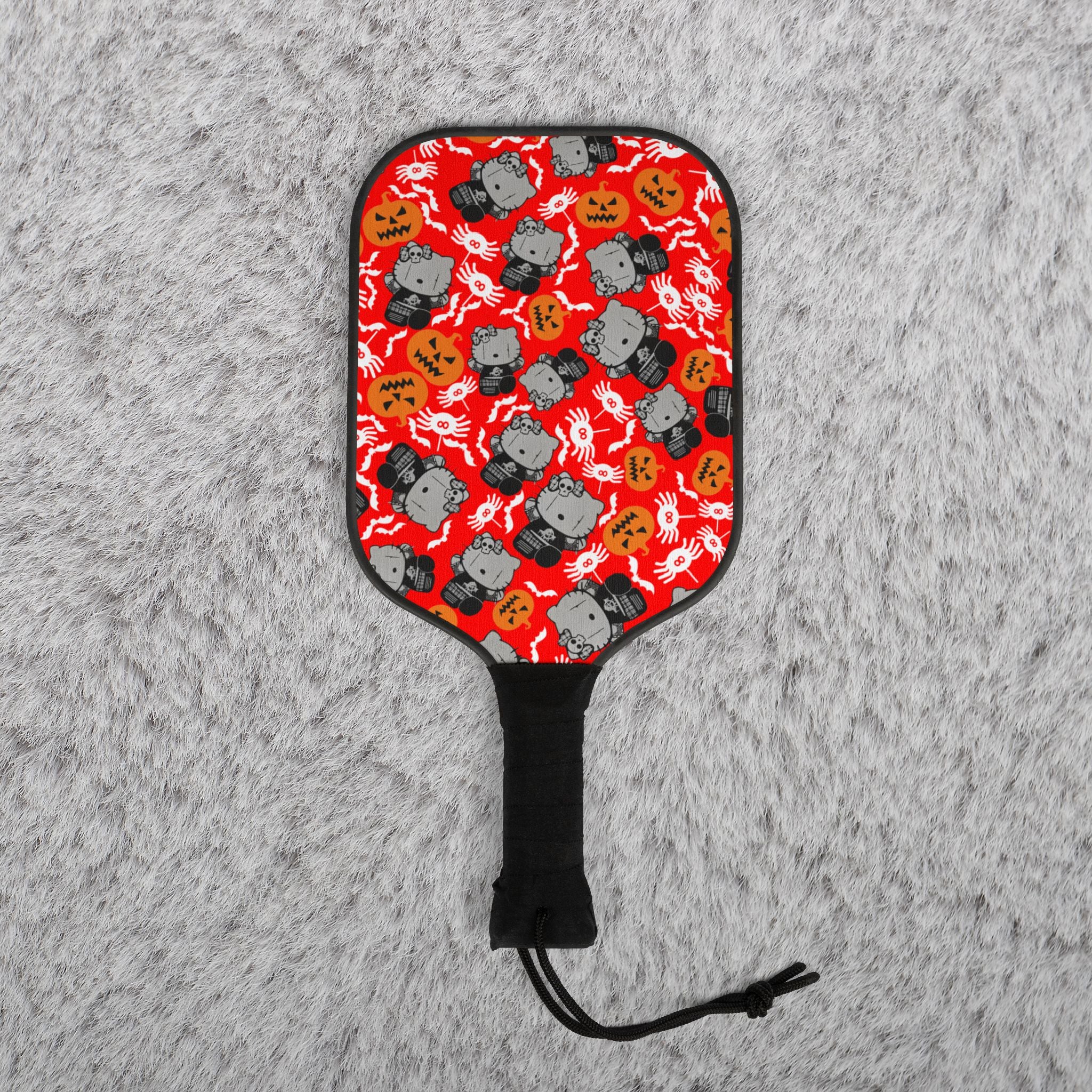 Pickleball kit (2 paddles + 2 balls + transparent bag) kitty blank pumpkin halloween red