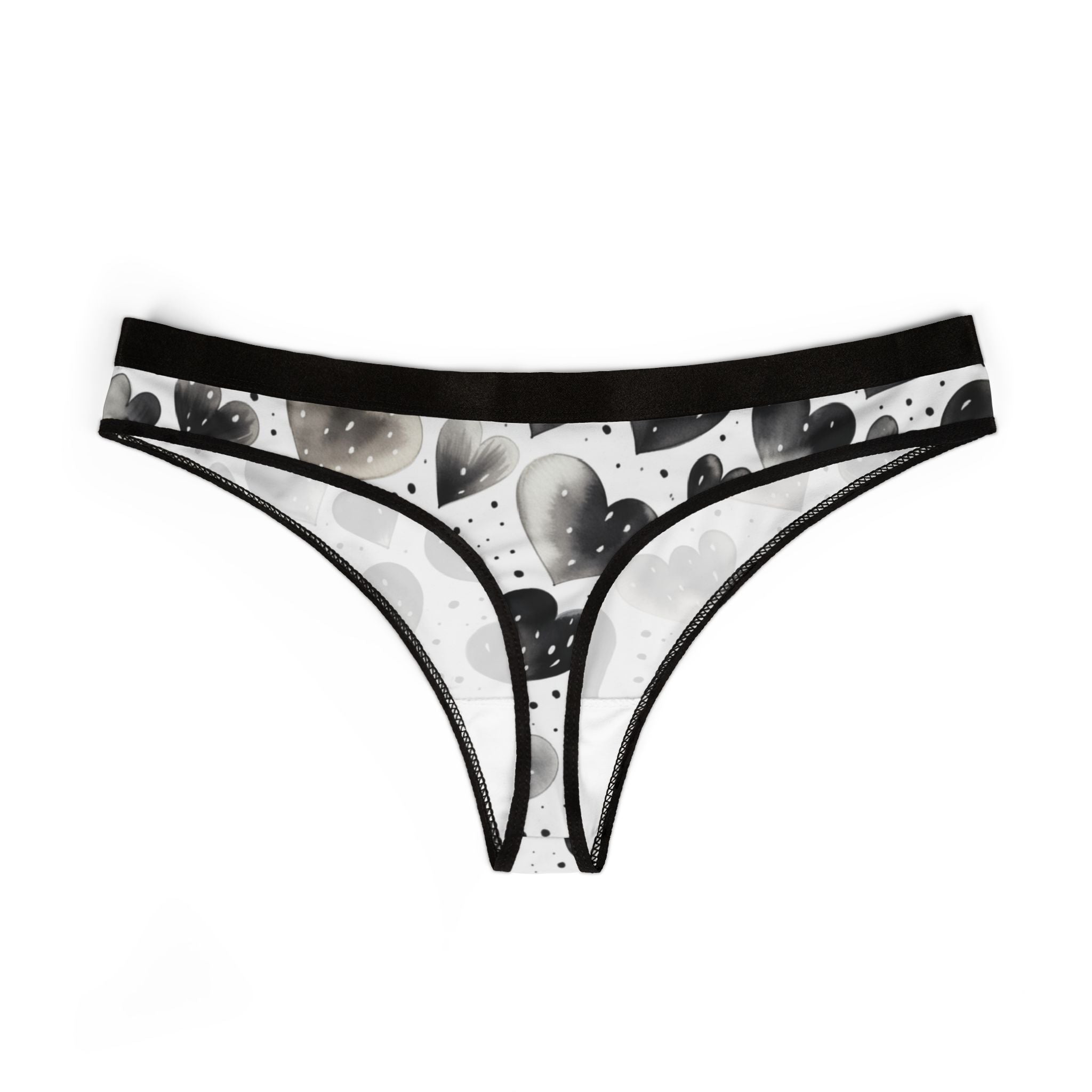 Women's thongs valentines day heart extra