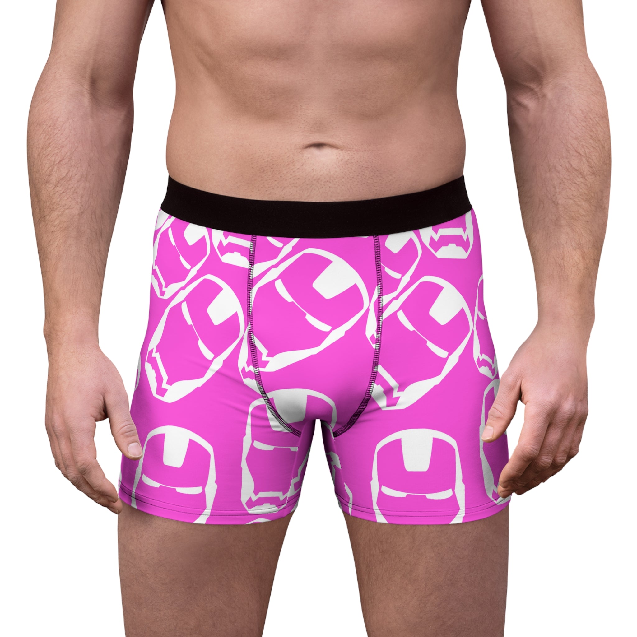 Men's boxer briefs iron man pink