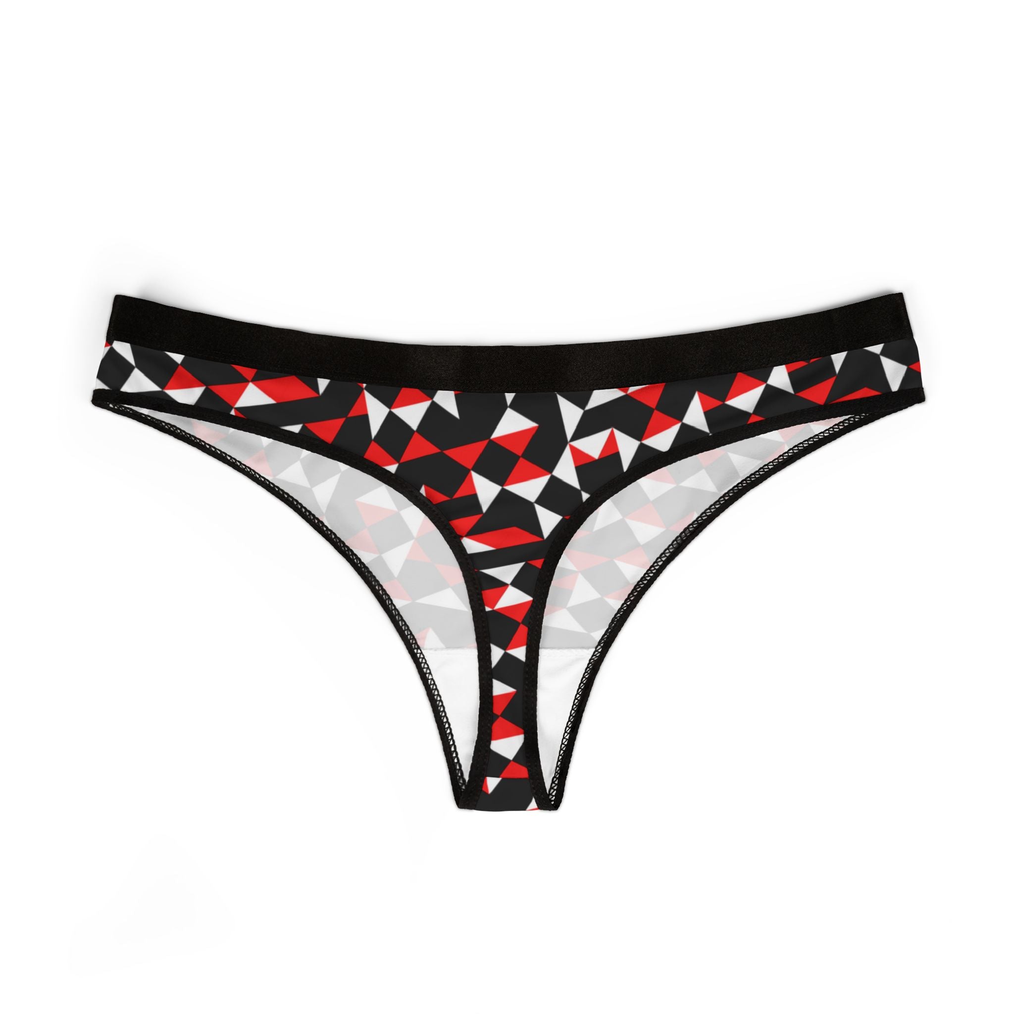Women's thongs black and red