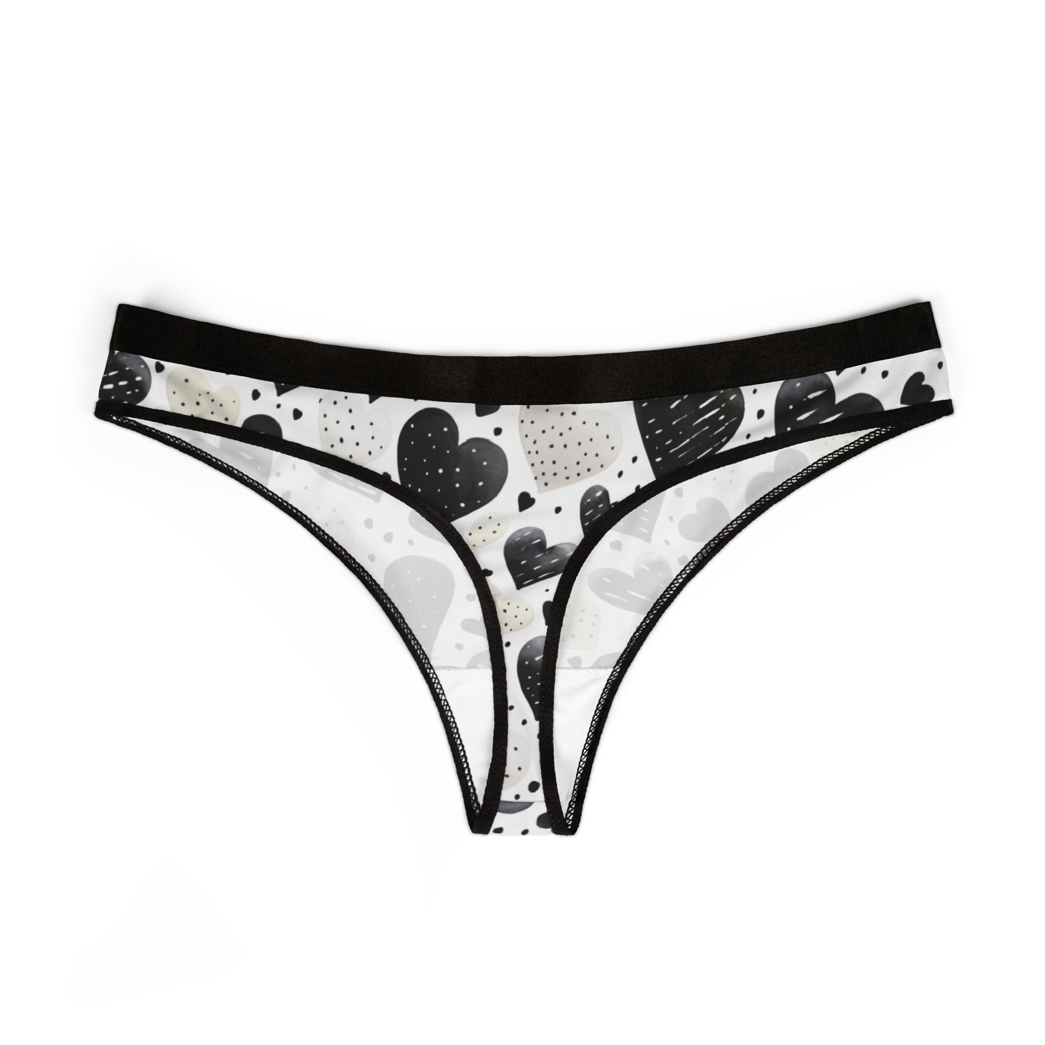 Women's thongs valentines day heart extra