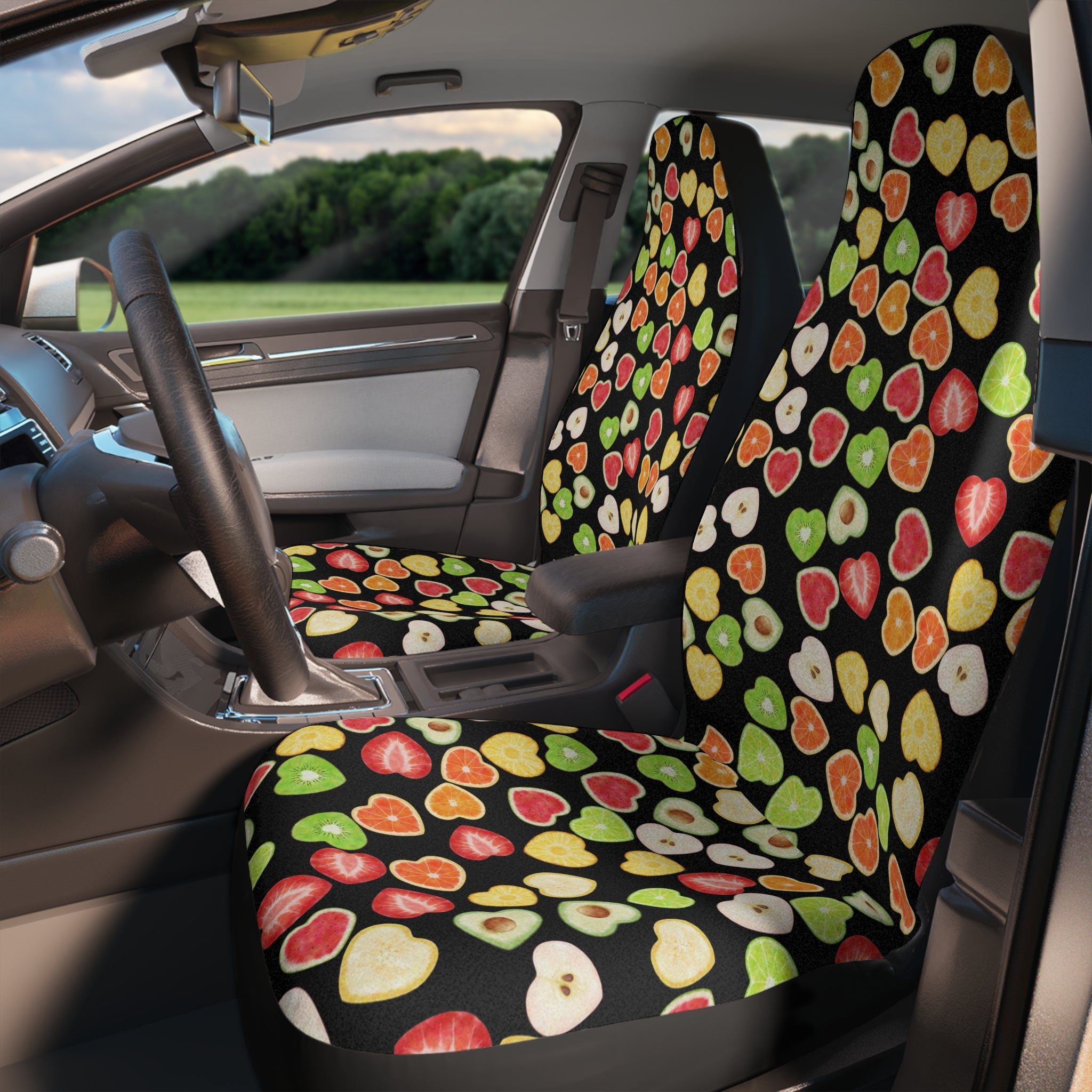 Auto Car Chair Seat Covers heart fruits