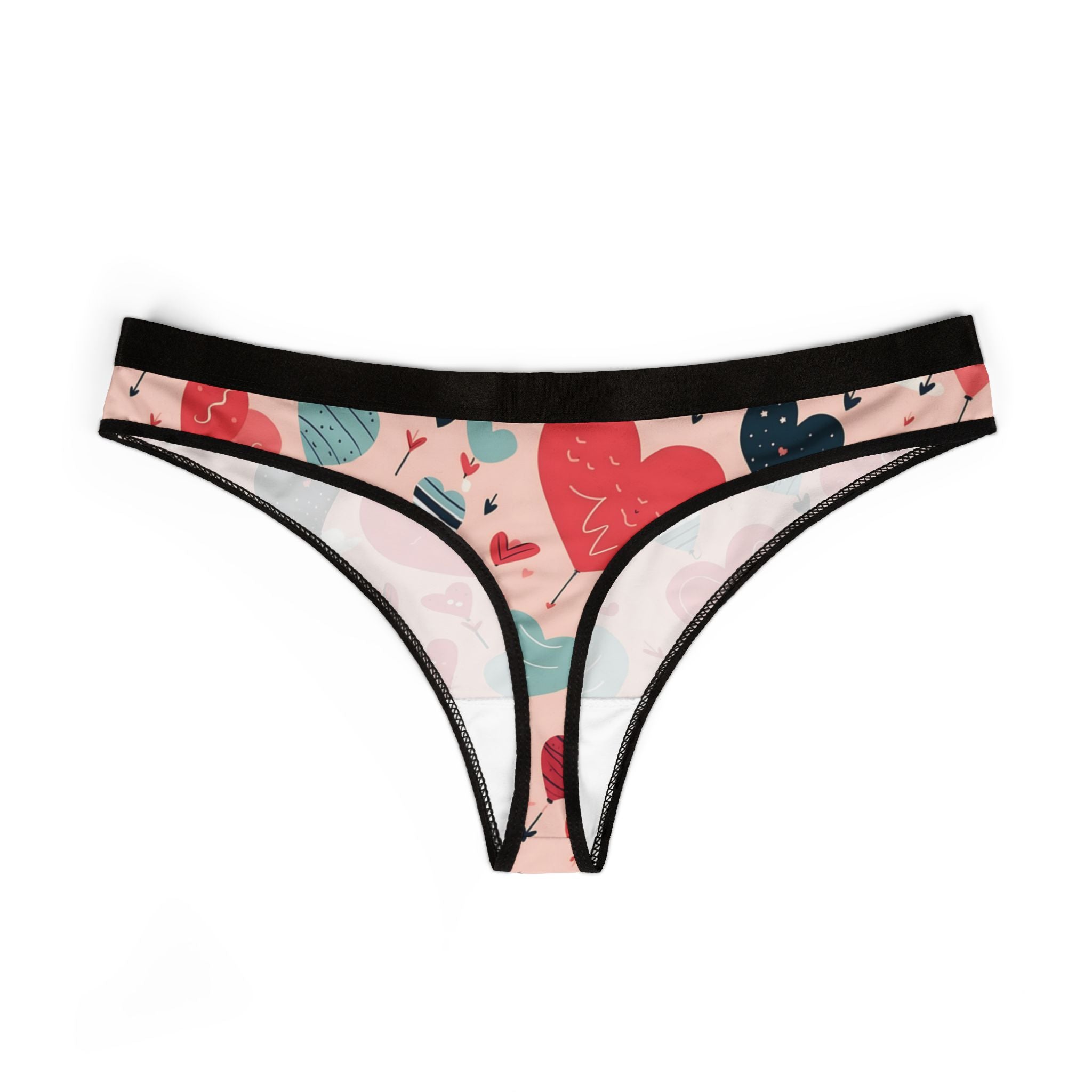 Women's thongs pink valentine