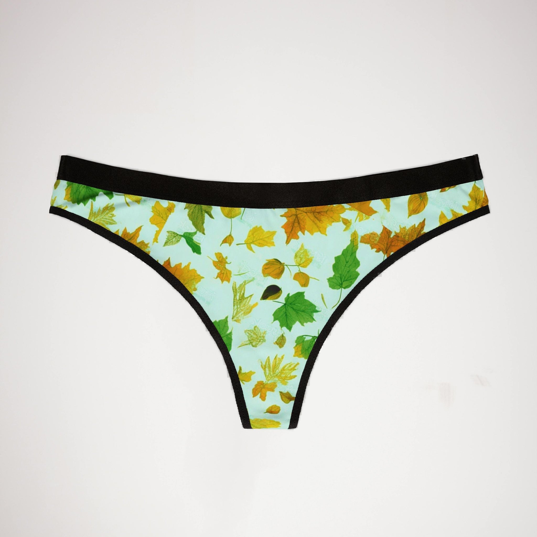 Women's thongs autumn leaves