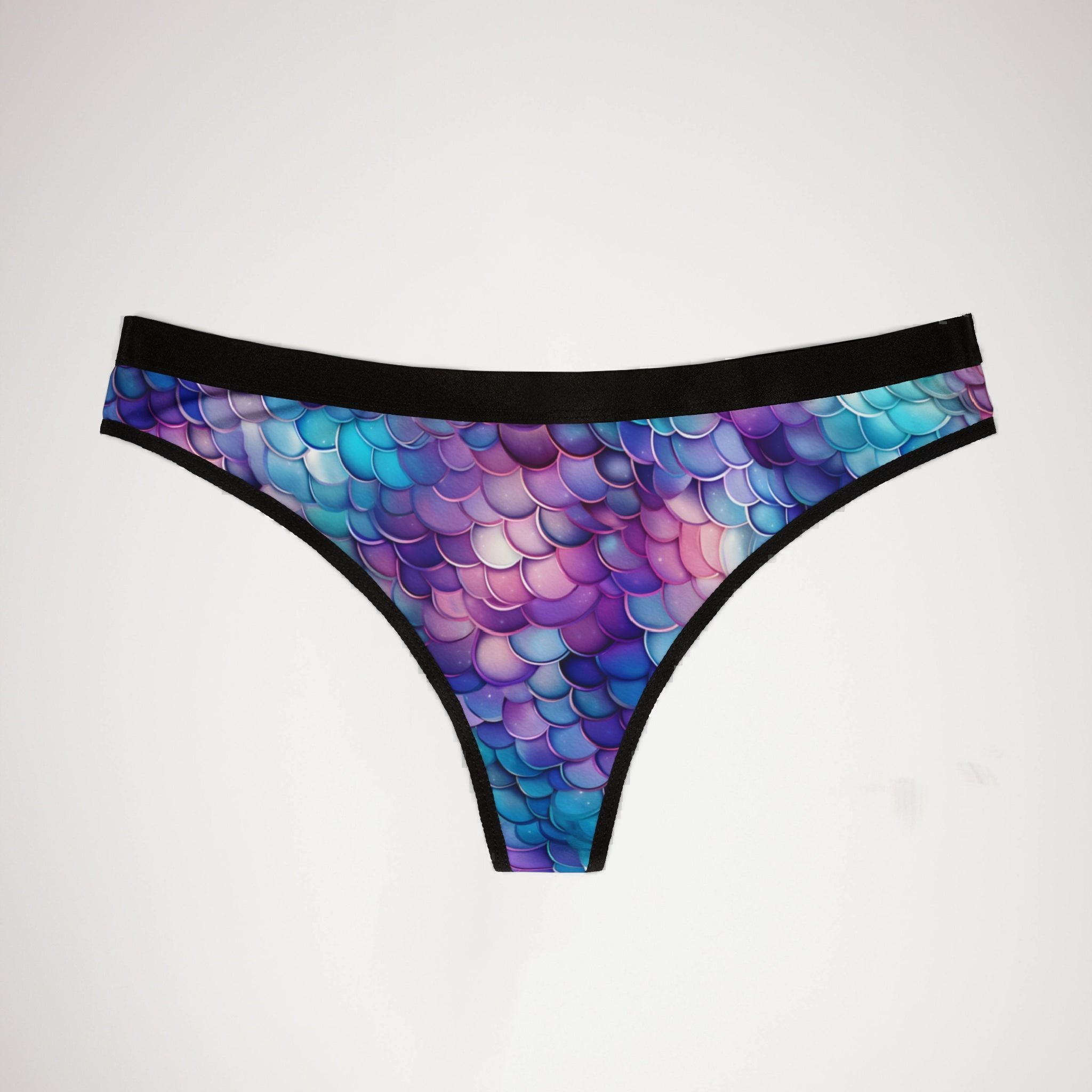Women's thongs mermaid scales