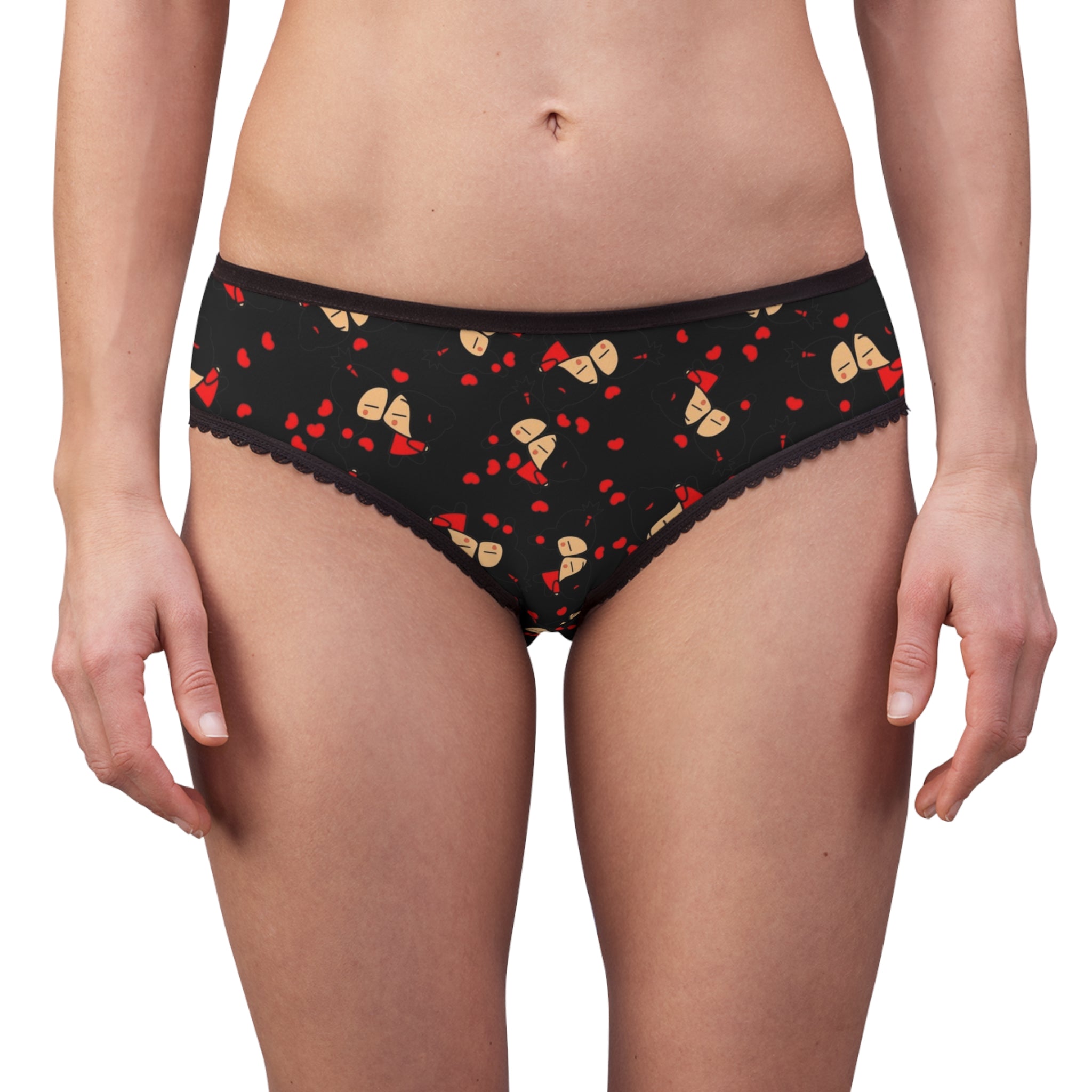 Women's briefs pucca valentine kiss black