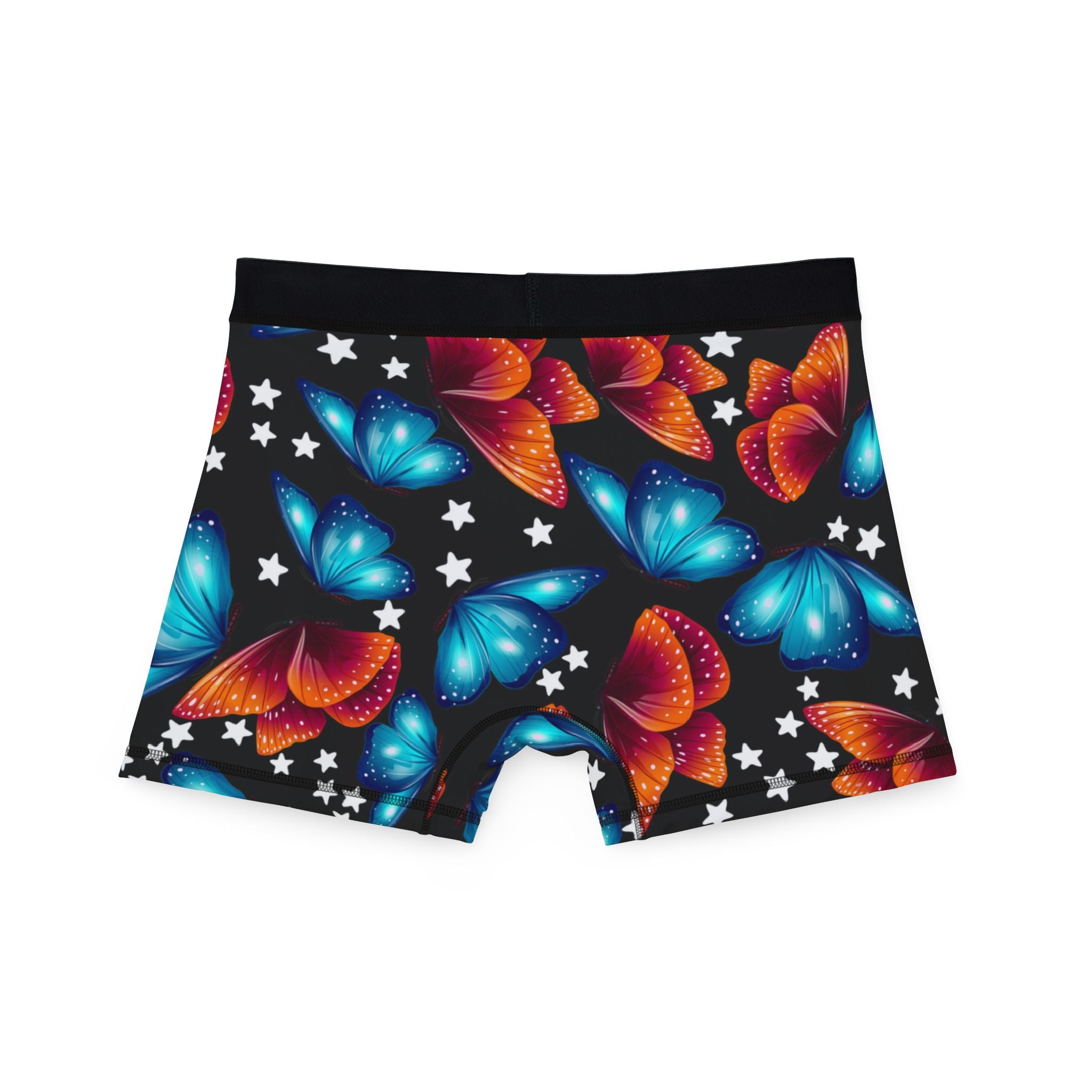 Men's boxers butterflies stars black