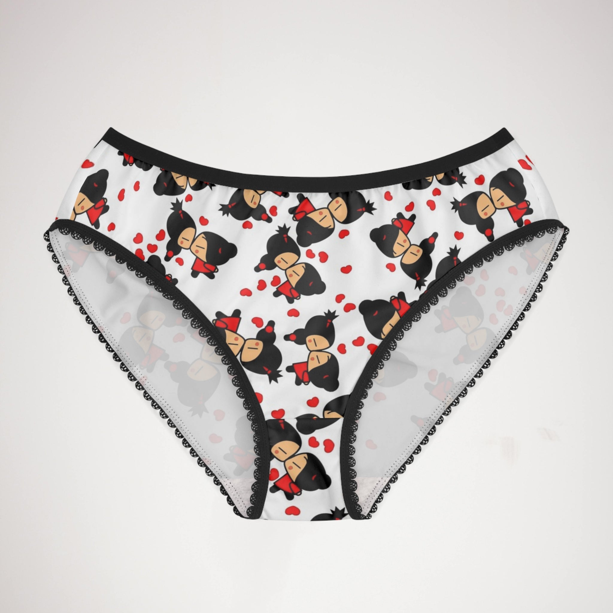 Women's briefs pucca valentine kiss white