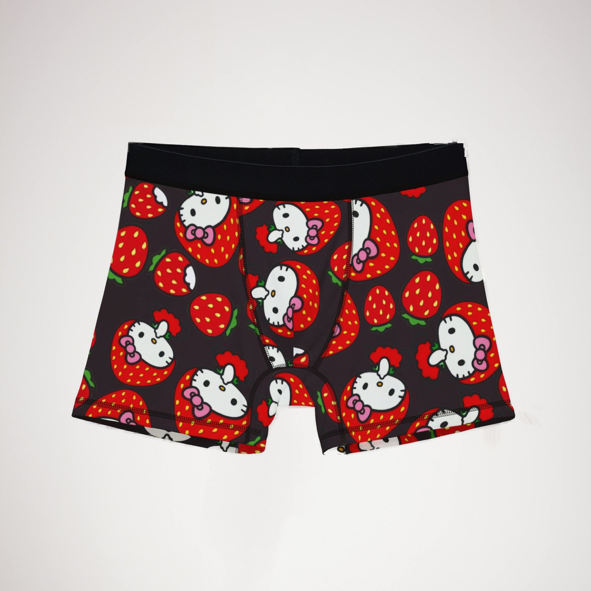 Men's boxers kitty strawberry valentine black