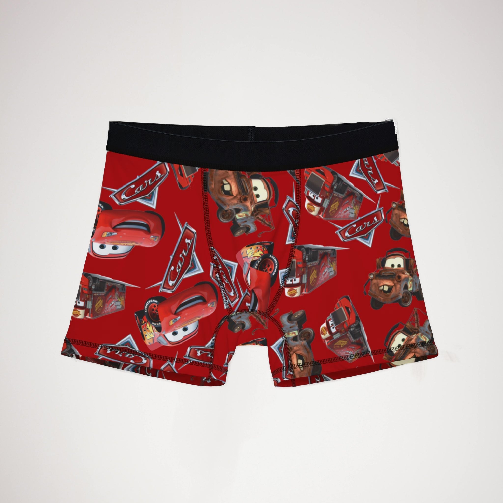 Men's boxers mcqueen funny cars red