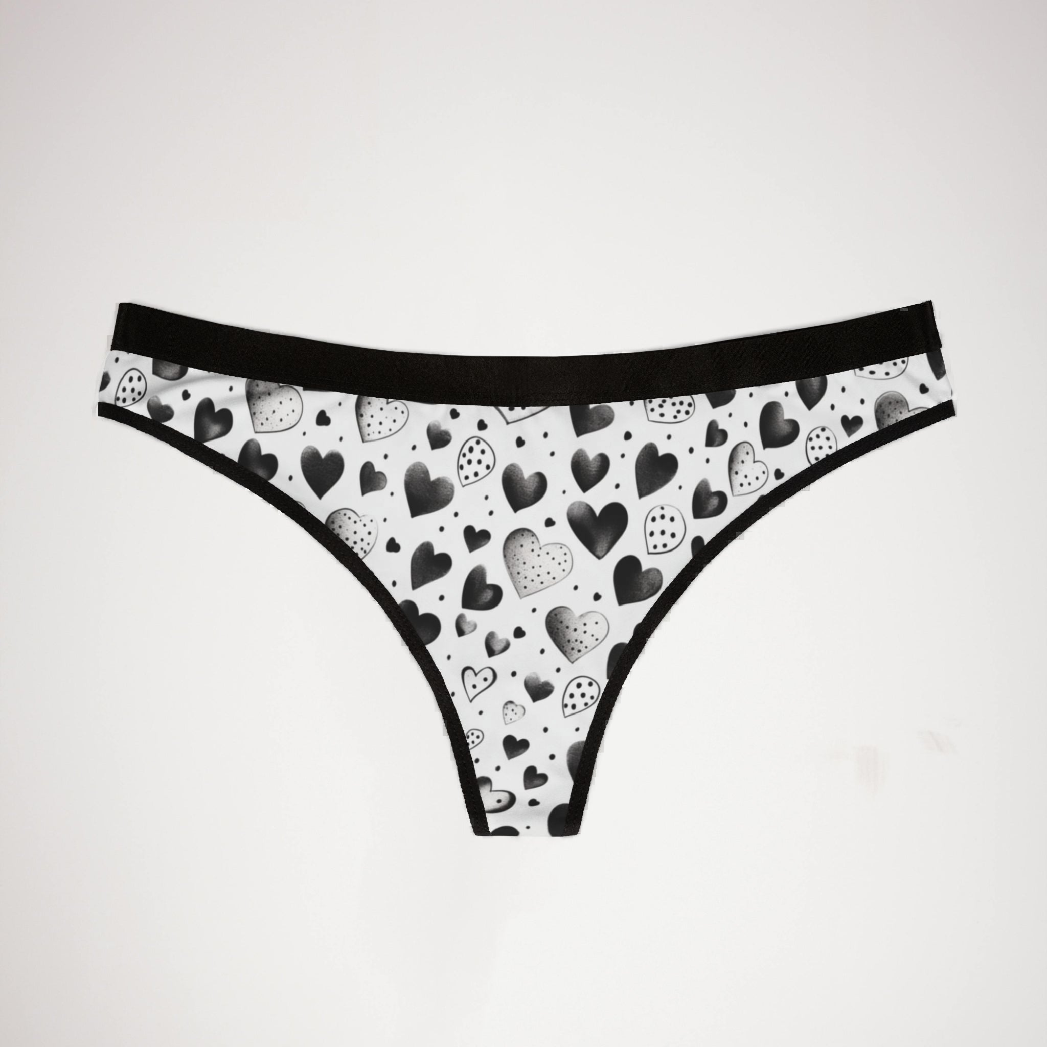 Women's thongs valentines day heart extra