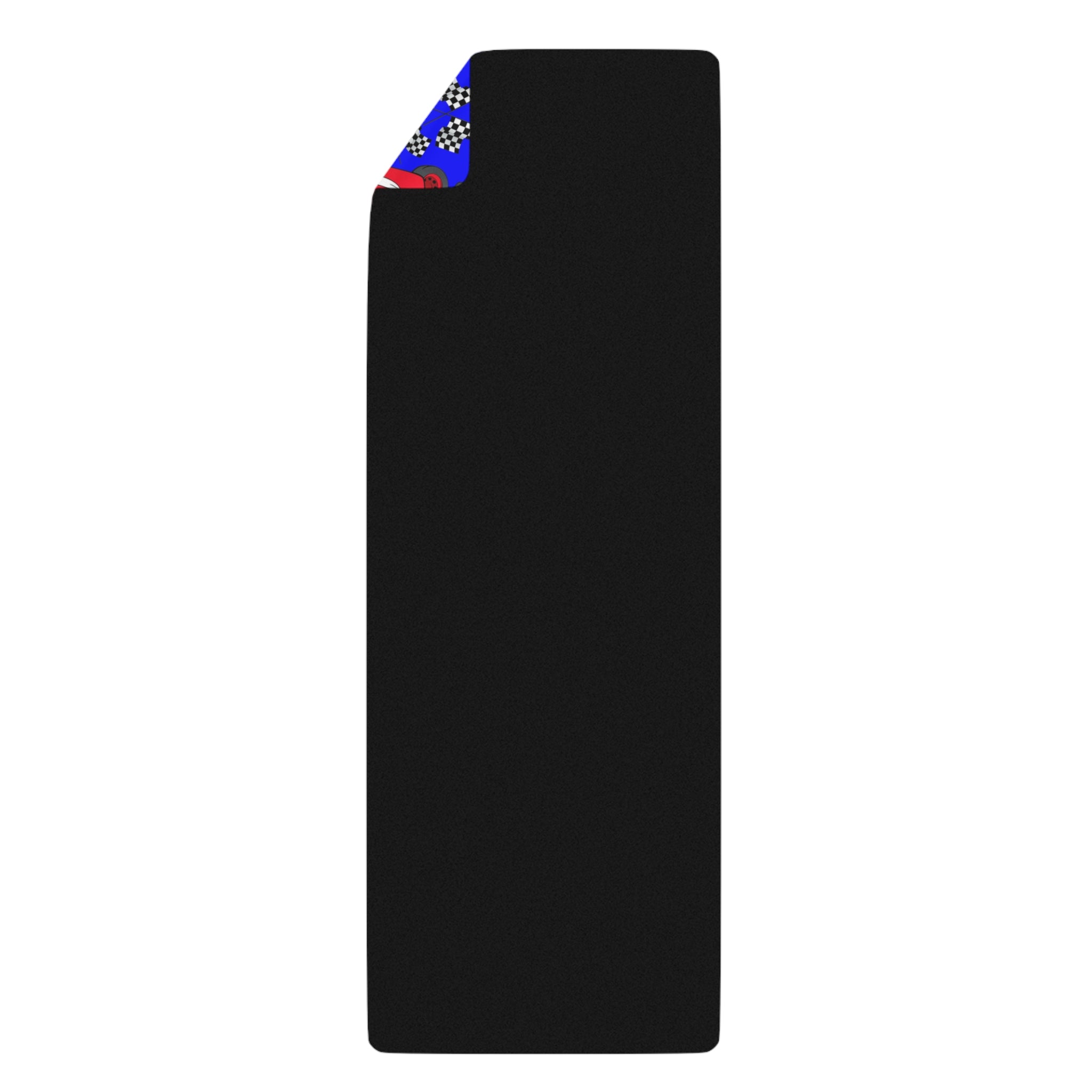 Rubber yoga mat mcqueen flag blue