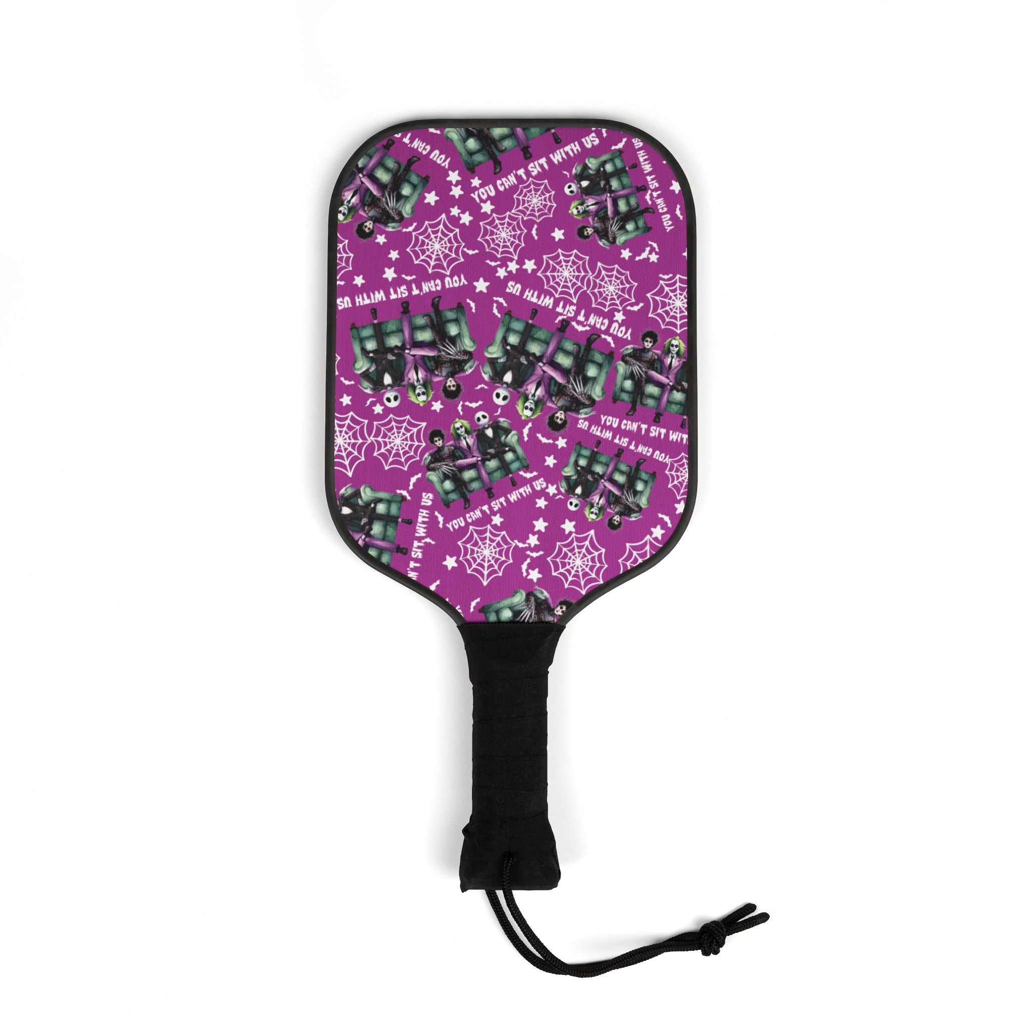 Pickleball kit (2 paddles + 2 balls + transparent bag) You can t sit with us Halloween purple