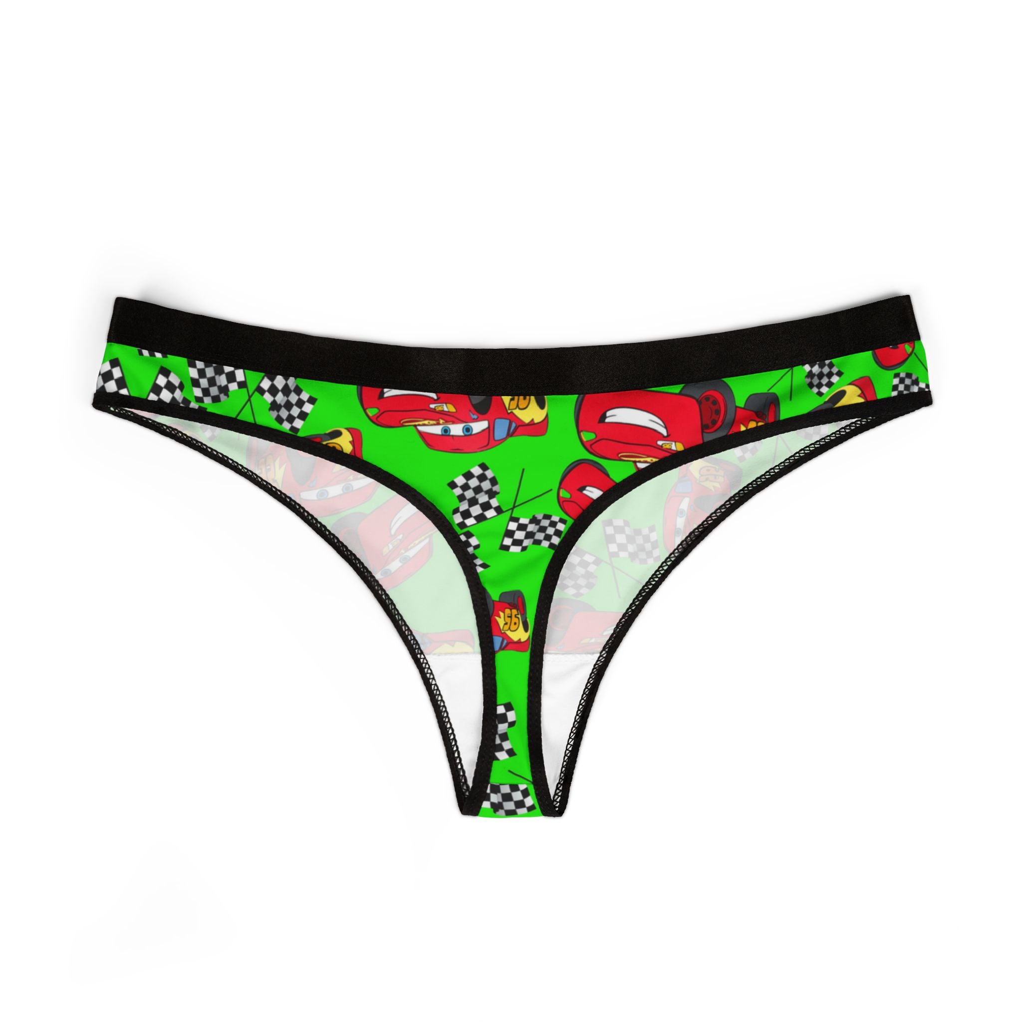 Women's thongs mcqueen flag green