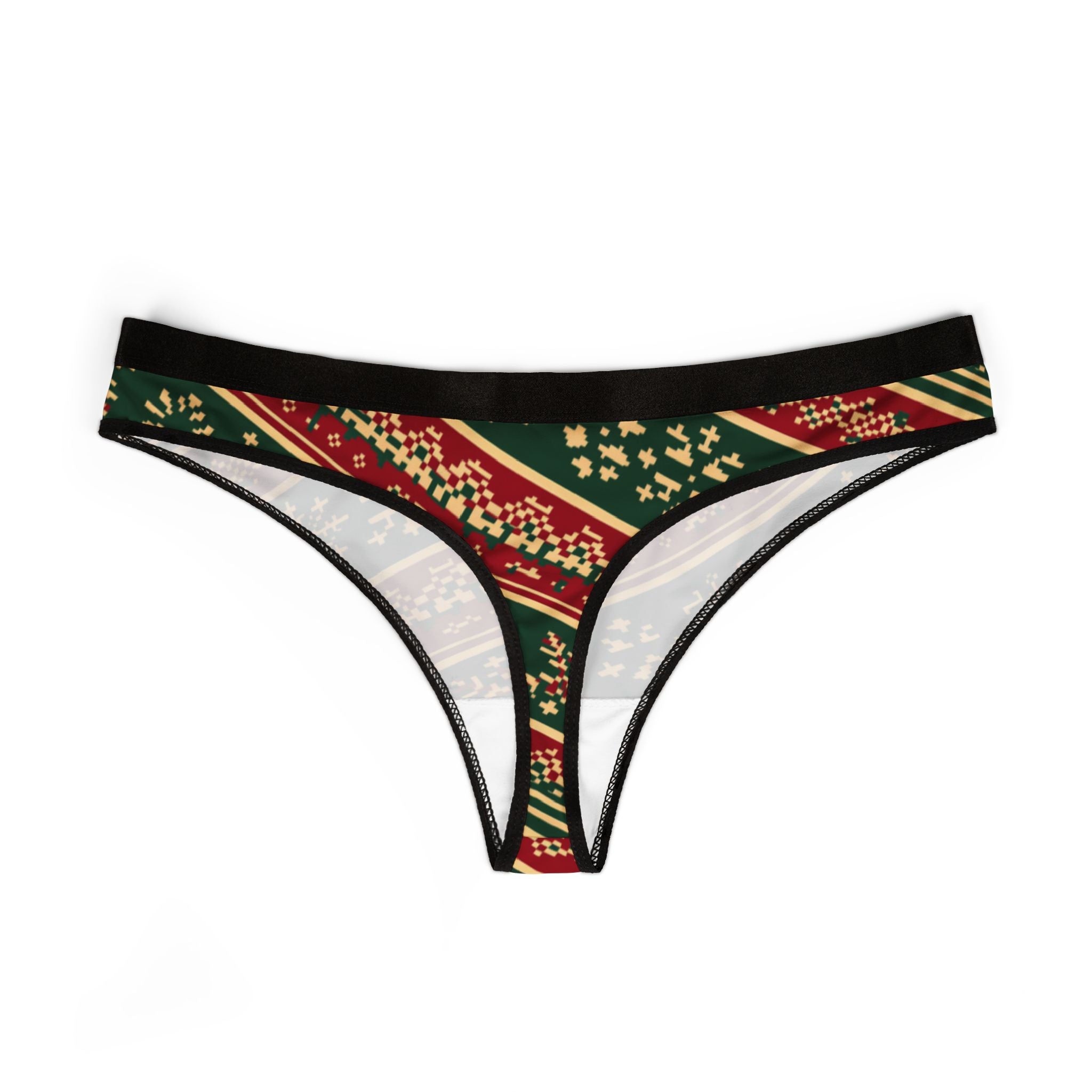 Women's thongs ugly christmas sweater
