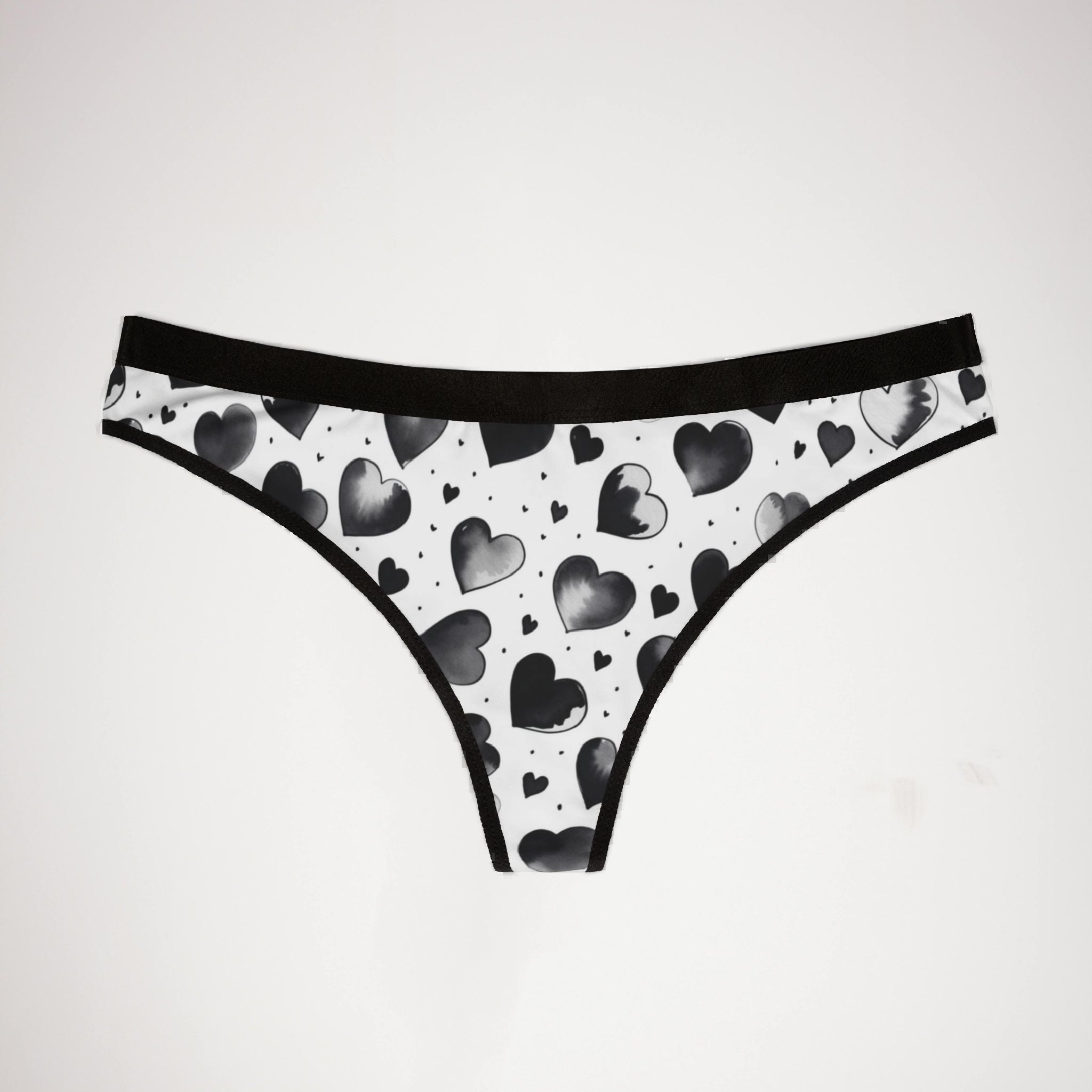 Women's thongs valentines day heart extra