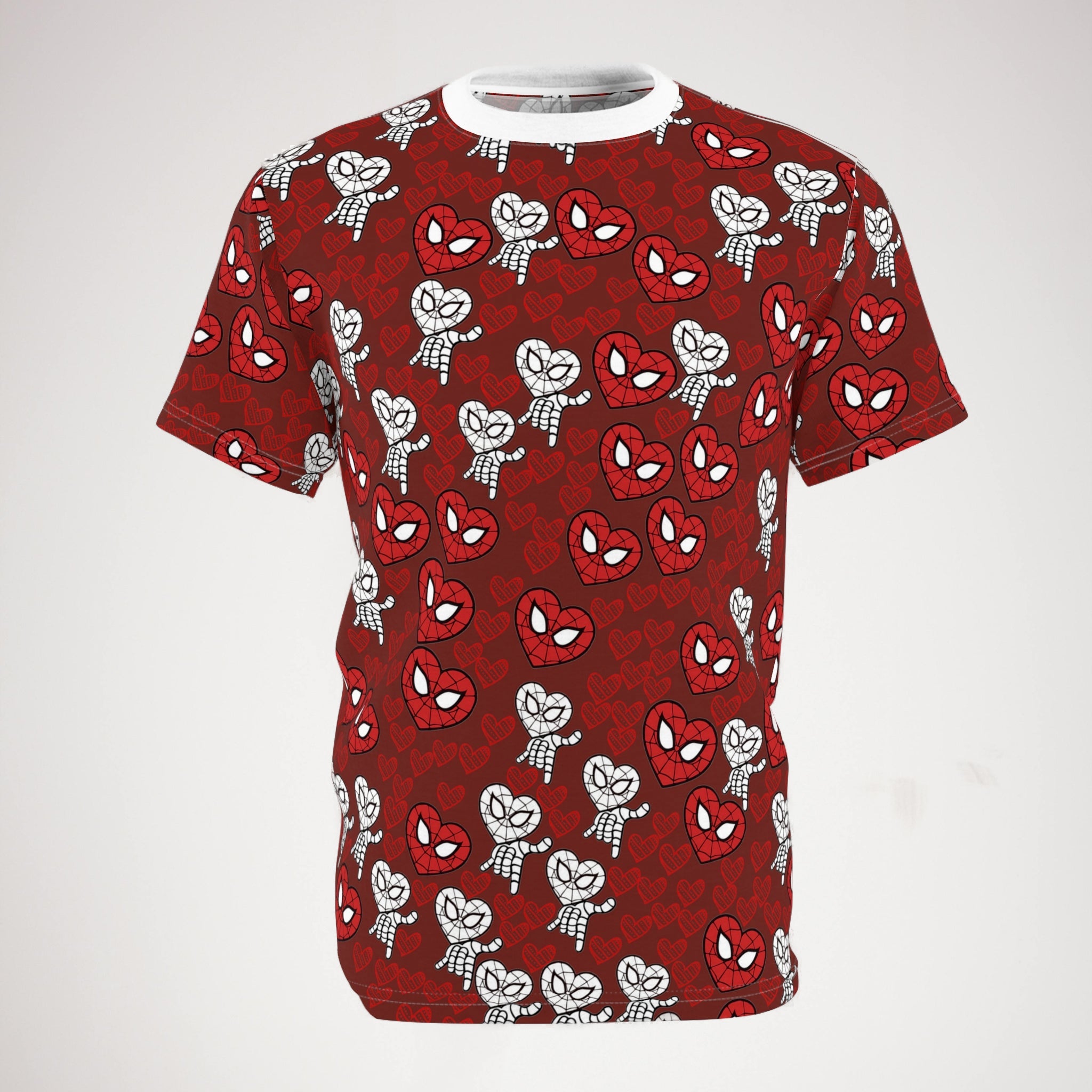 Unisex cut & sew tee spider heart kiss red