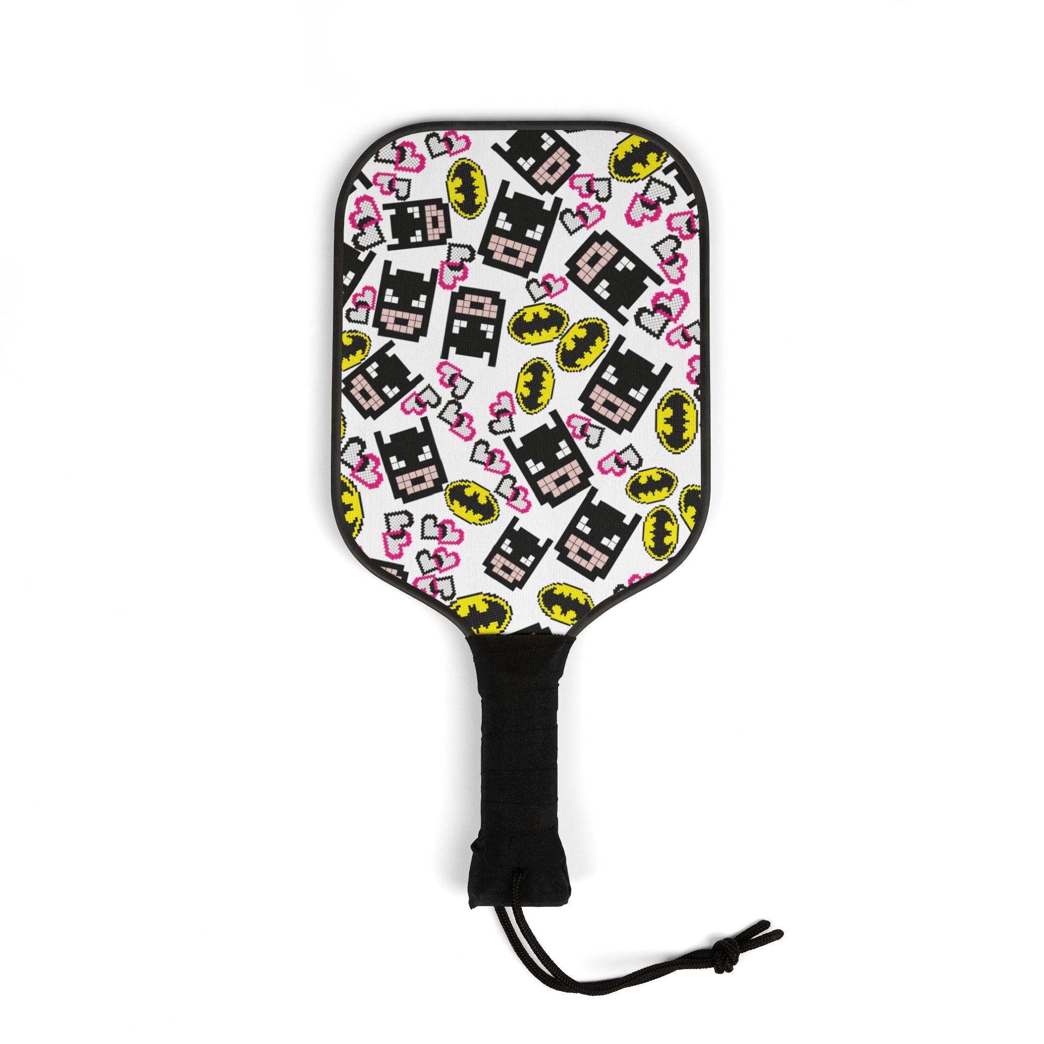 Pickleball kit (2 paddles + 2 balls + transparent bag) batman pixel white