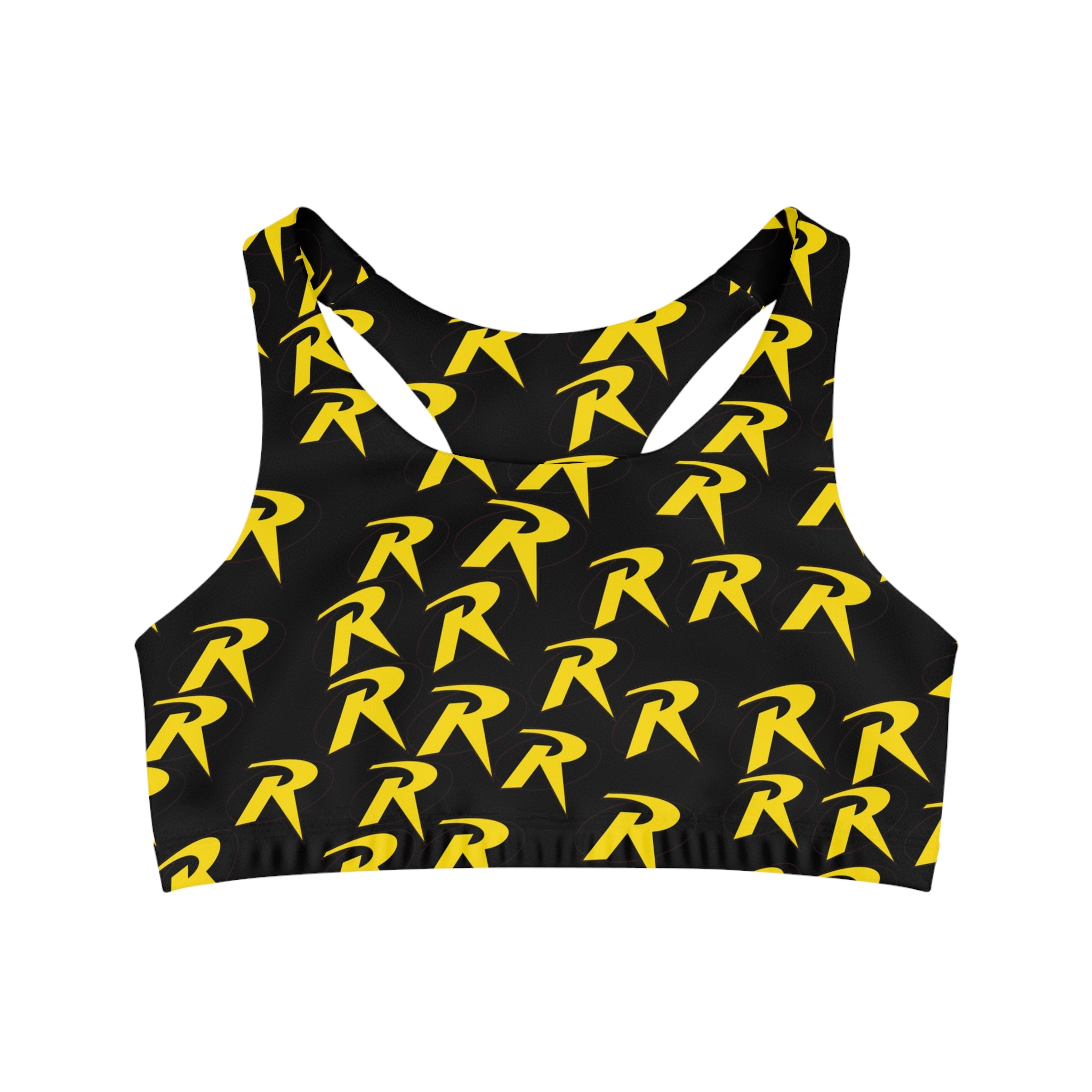 Sports bra robin symbol black